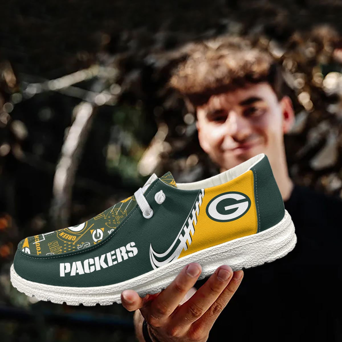 Healalio Green Bay Packers Lace Up Loafers 2026