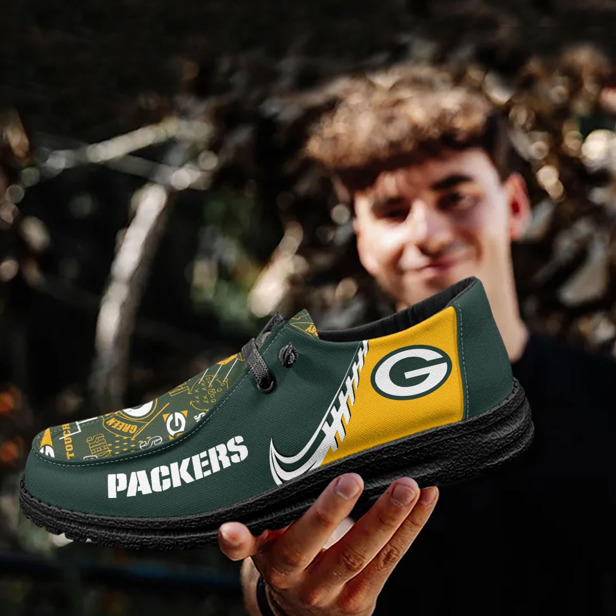 Healalio Green Bay Packers Lace Up Loafers 2026
