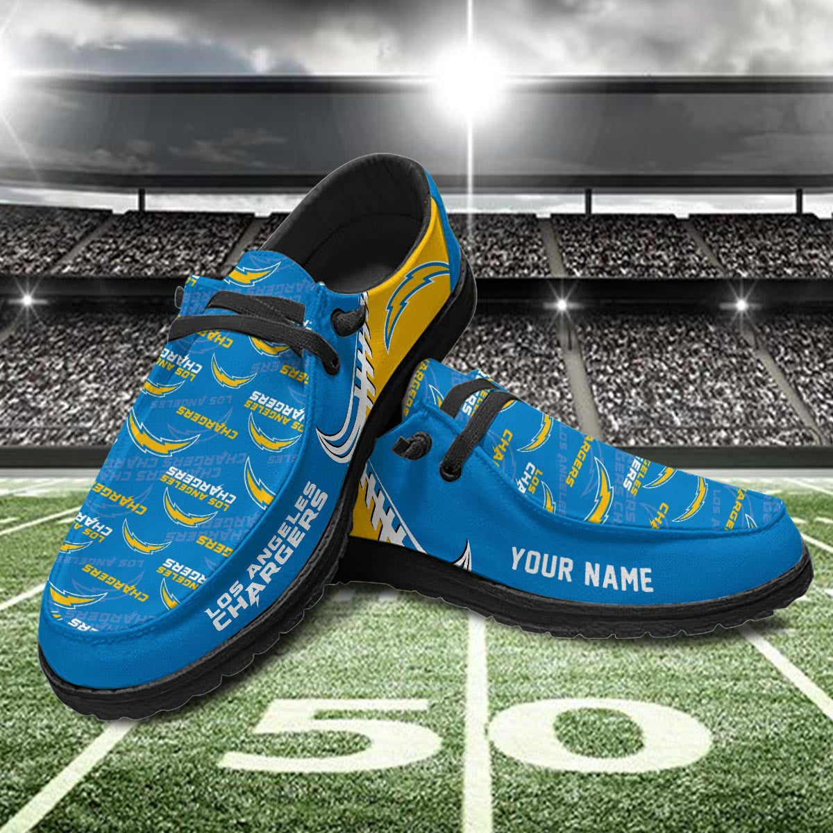 Healalio Los Angeles Chargers Lace Up Loafers 2026