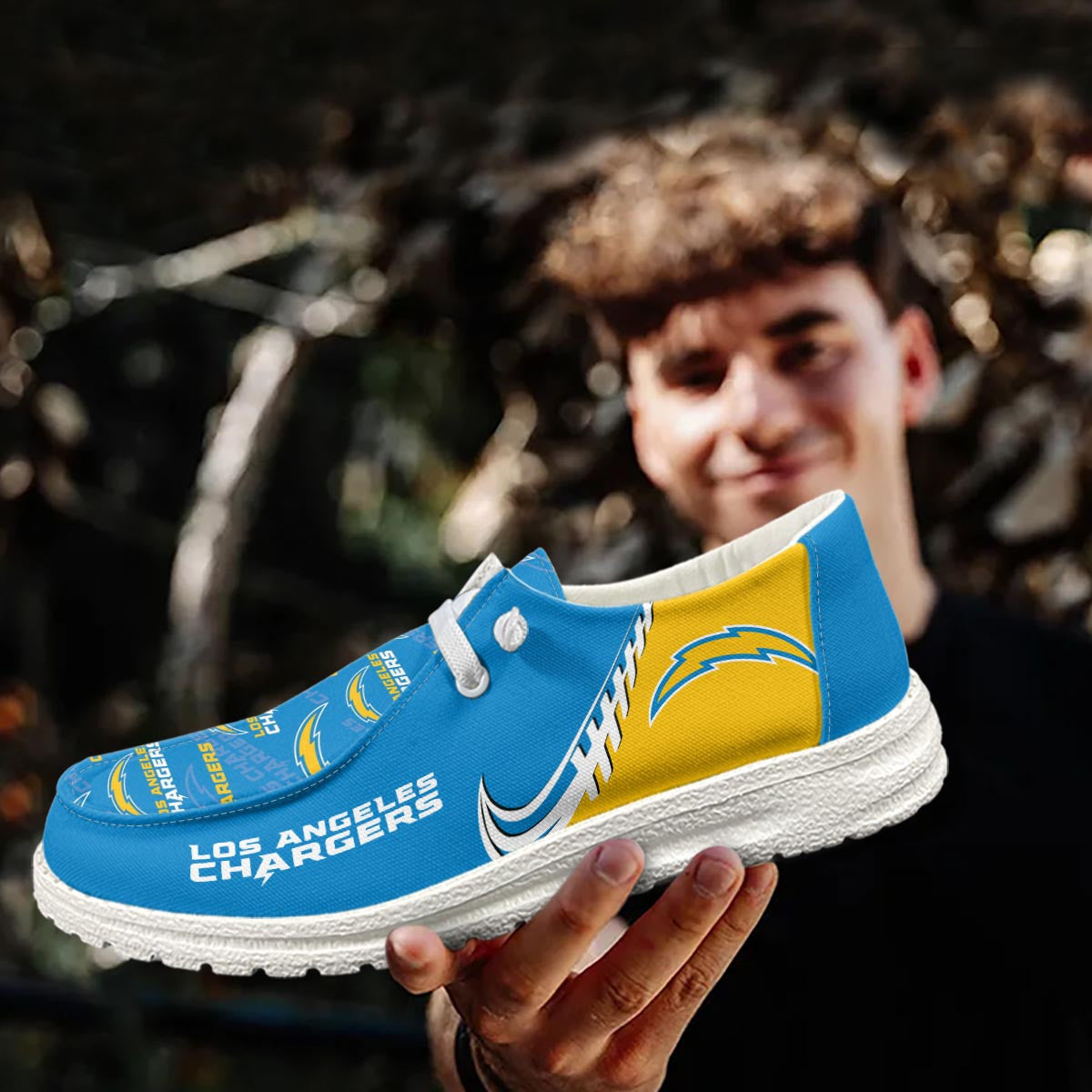 Healalio Los Angeles Chargers Lace Up Loafers 2026