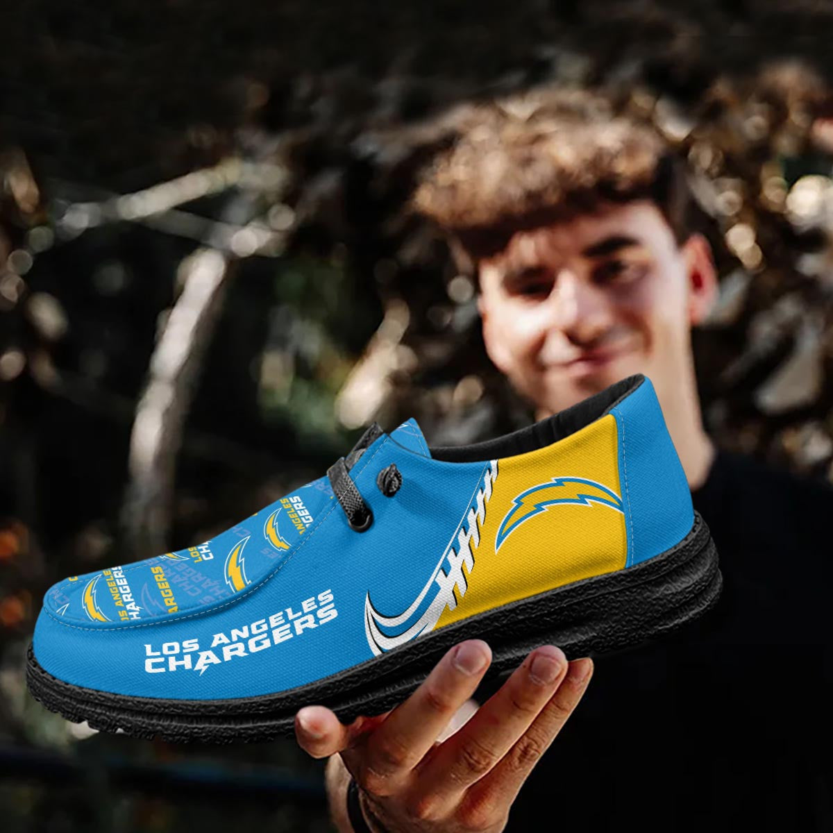Healalio Los Angeles Chargers Lace Up Loafers 2026