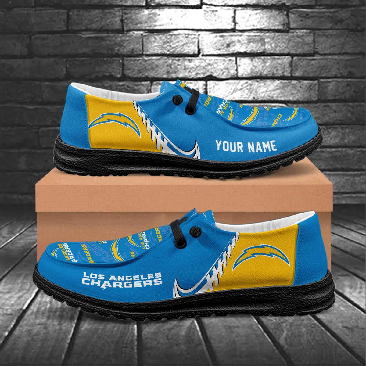 Healalio Los Angeles Chargers Lace Up Loafers 2026
