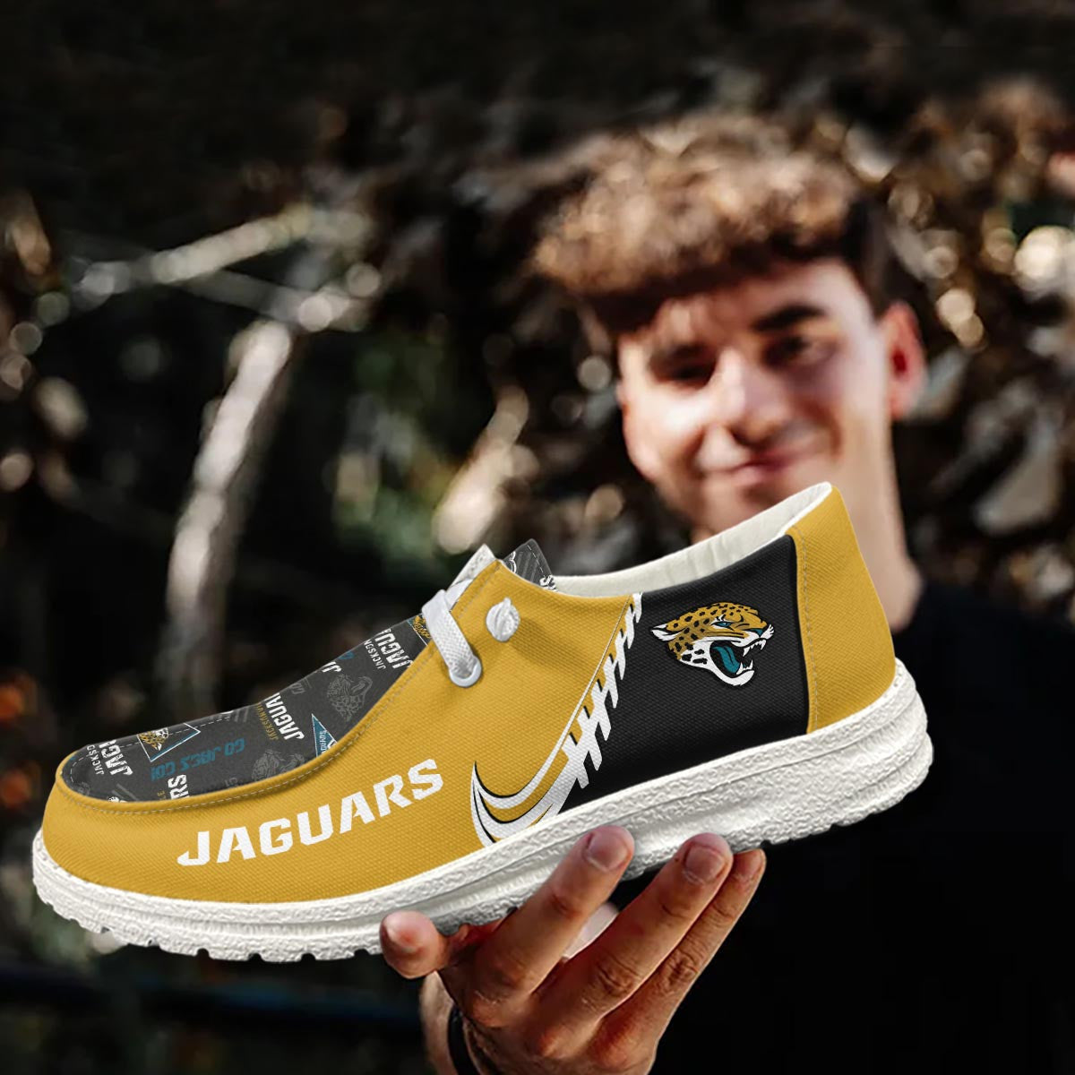 Healalio Jacksonville Jaguars Lace Up Loafers 2026