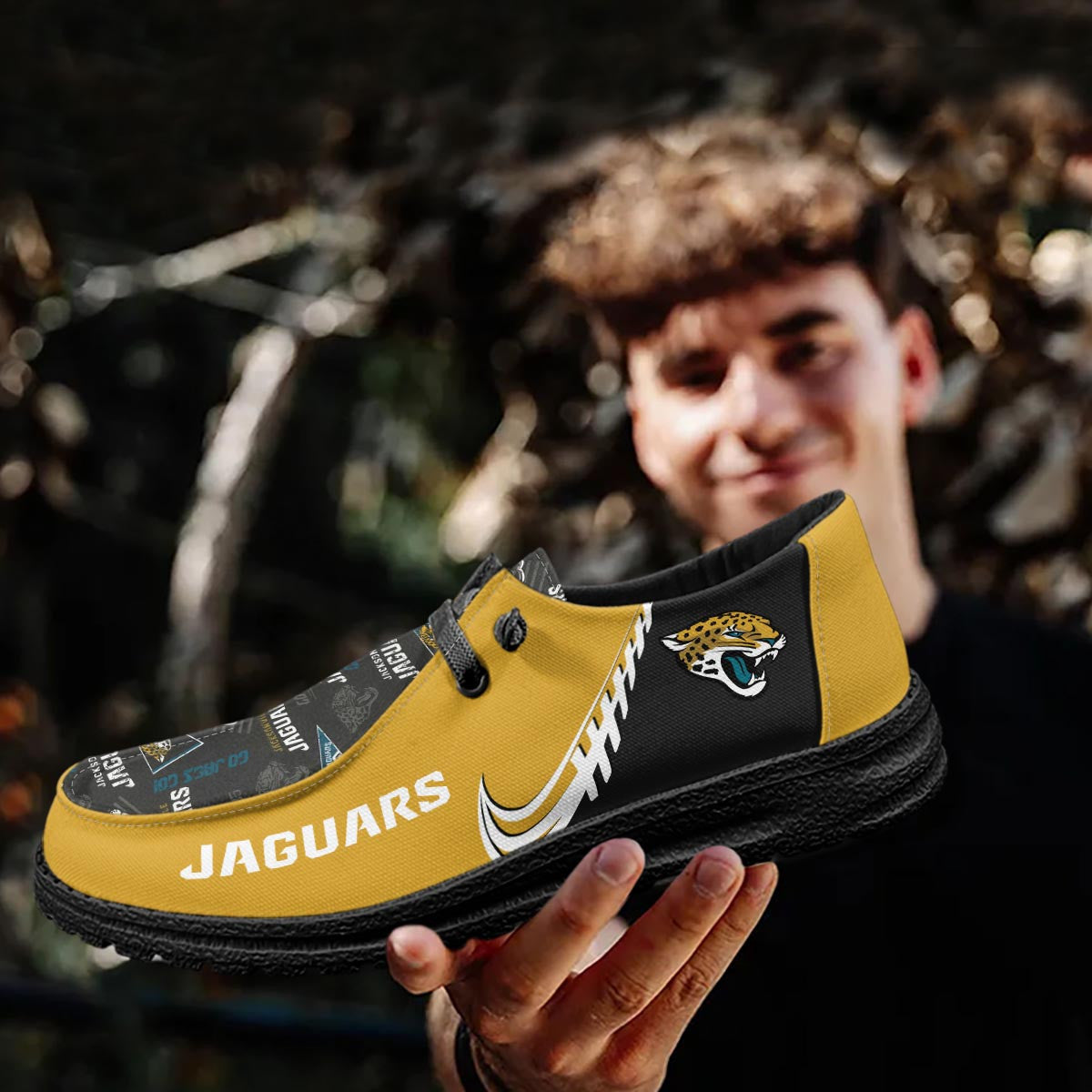 Healalio Jacksonville Jaguars Lace Up Loafers 2026