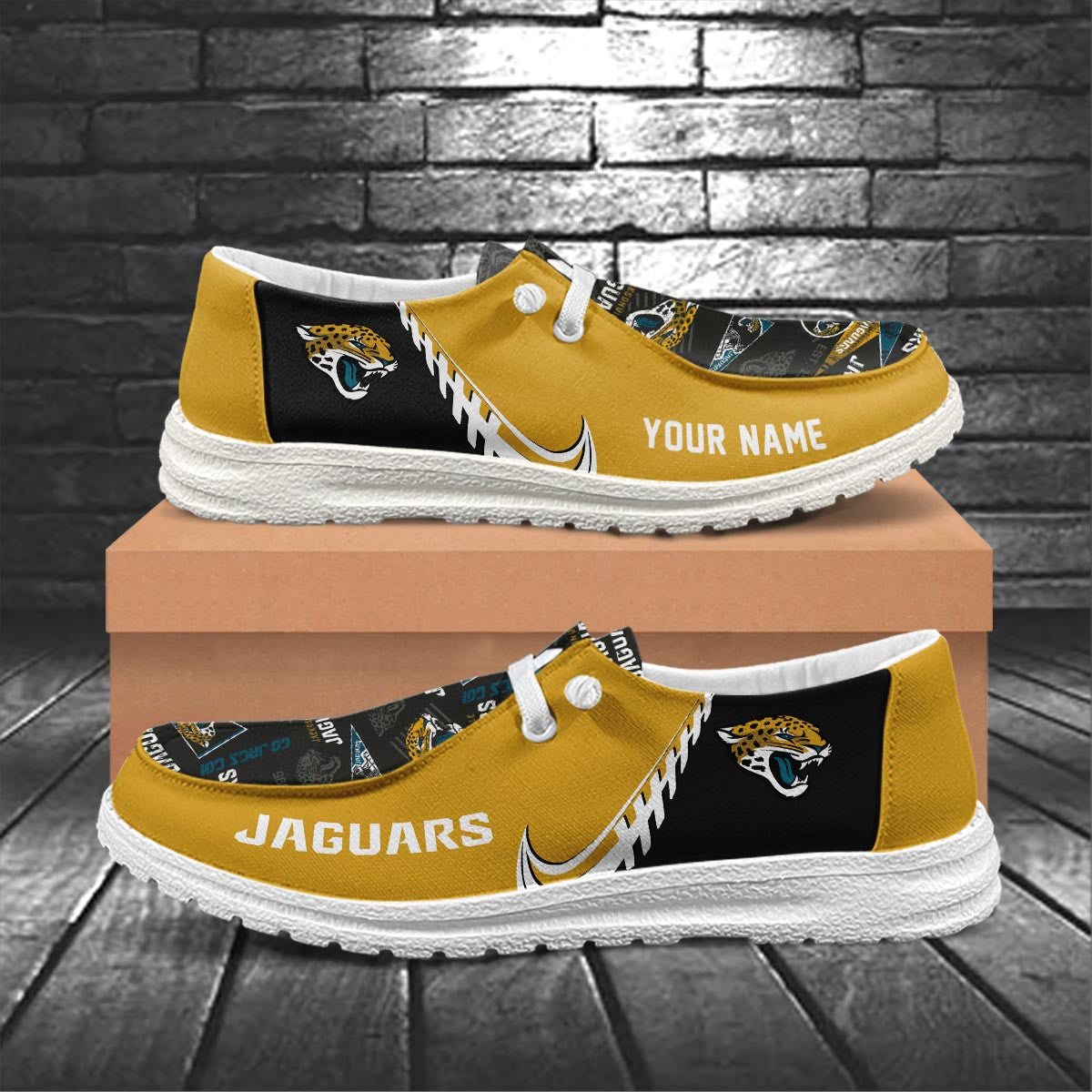 Healalio Jacksonville Jaguars Lace Up Loafers 2026