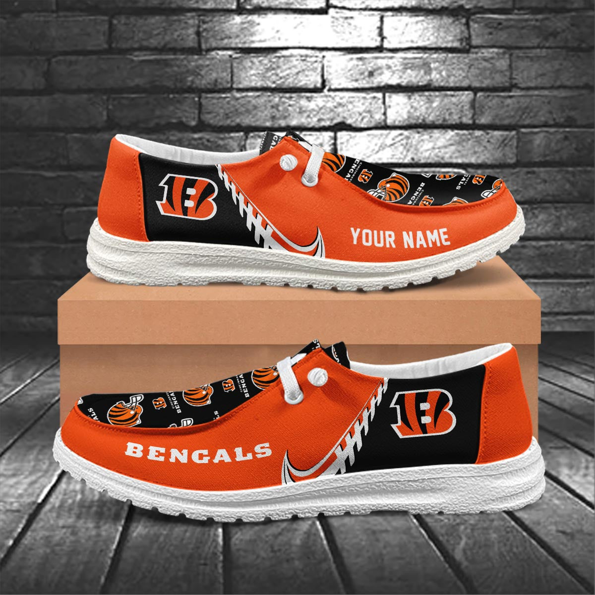 Healalio Cincinnati Bengals Lace Up Loafers 2026