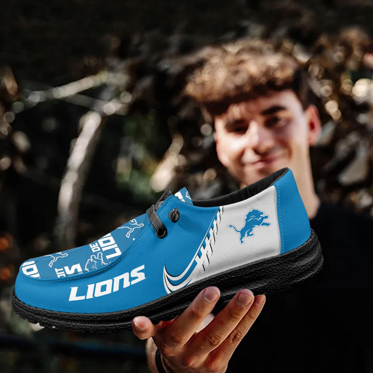 Healalio Detroit Lions Lace Up Loafers 2026