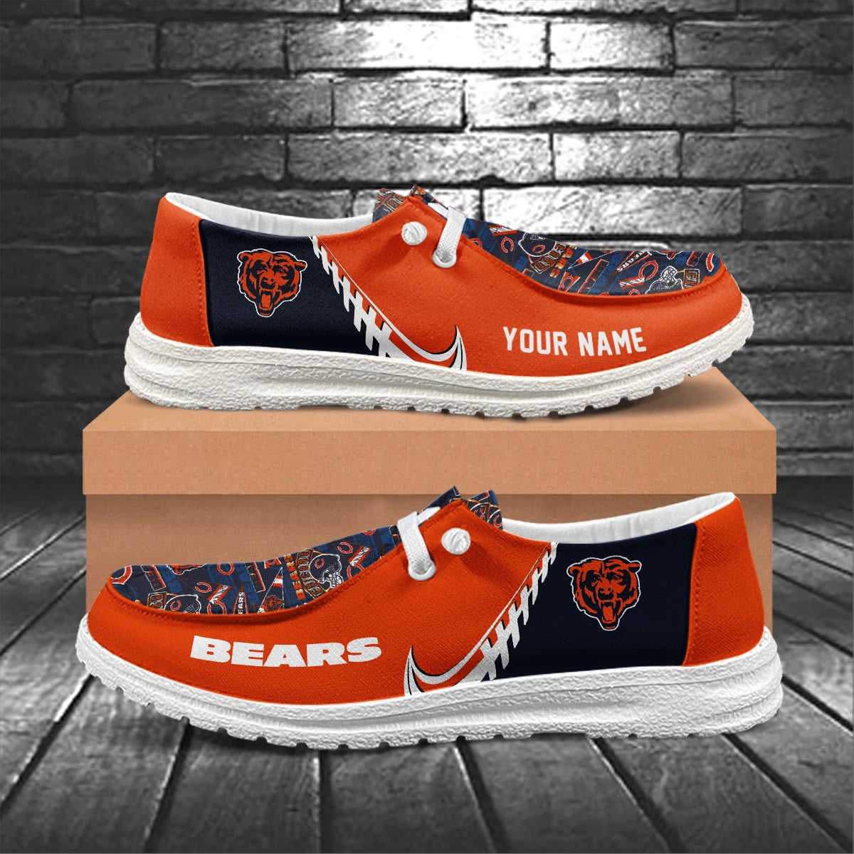 Healalio Chicago Bears Lace Up Loafers 2026