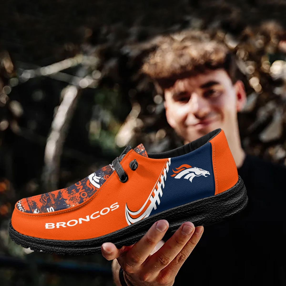 Healalio Denver Broncos Lace Up Loafers 2026