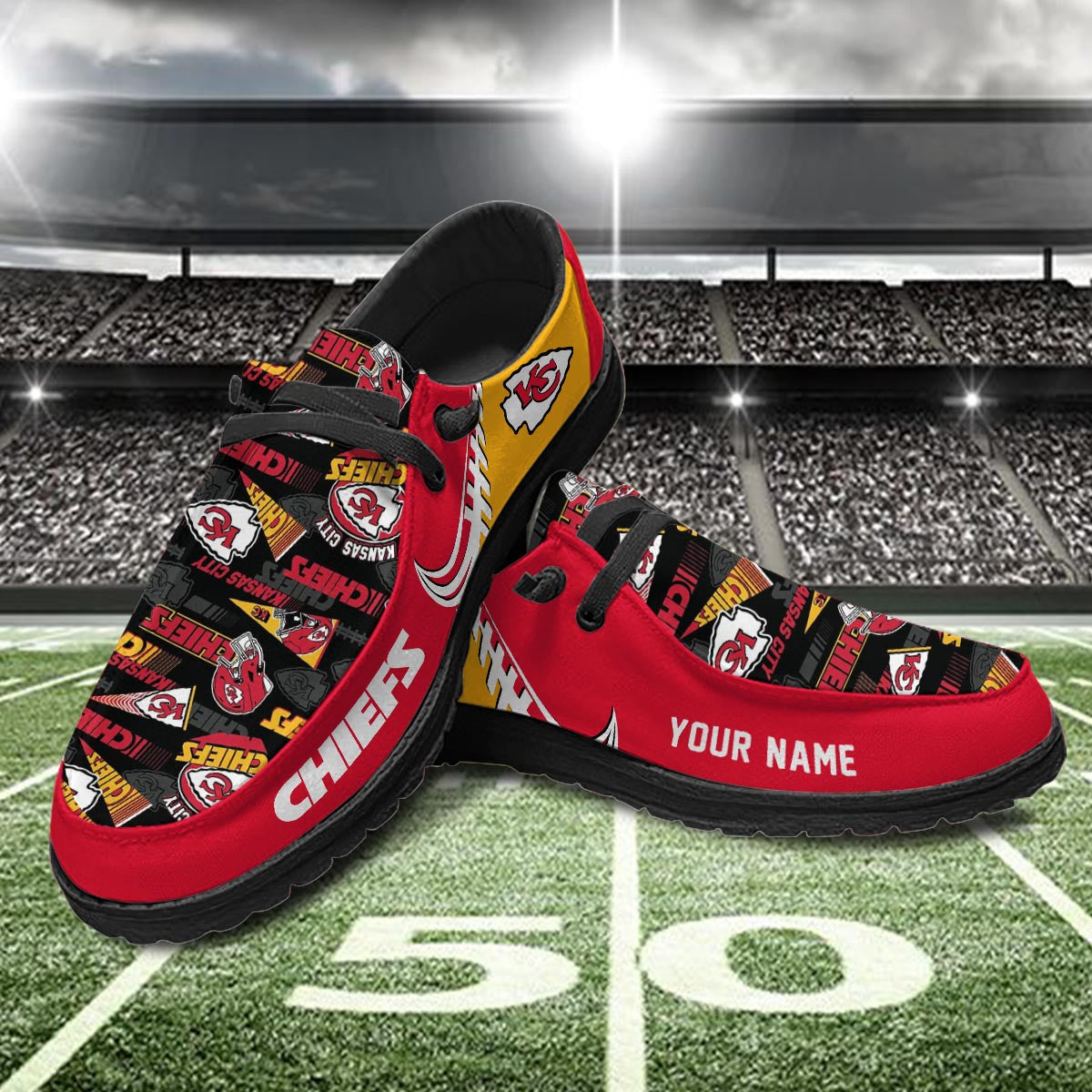 Healalio Kansas City Chiefs Lace Up Loafers 2026
