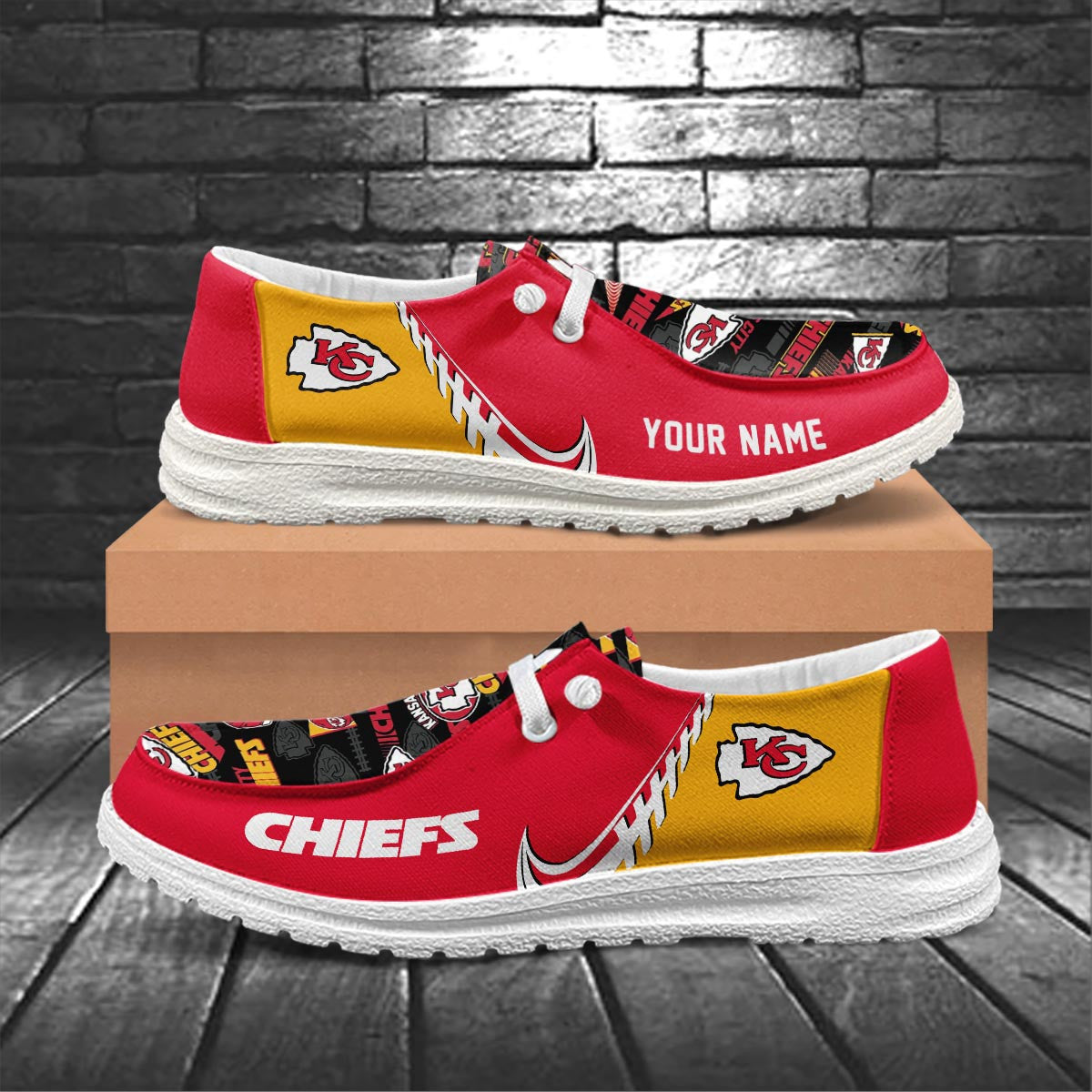 Healalio Kansas City Chiefs Lace Up Loafers 2026