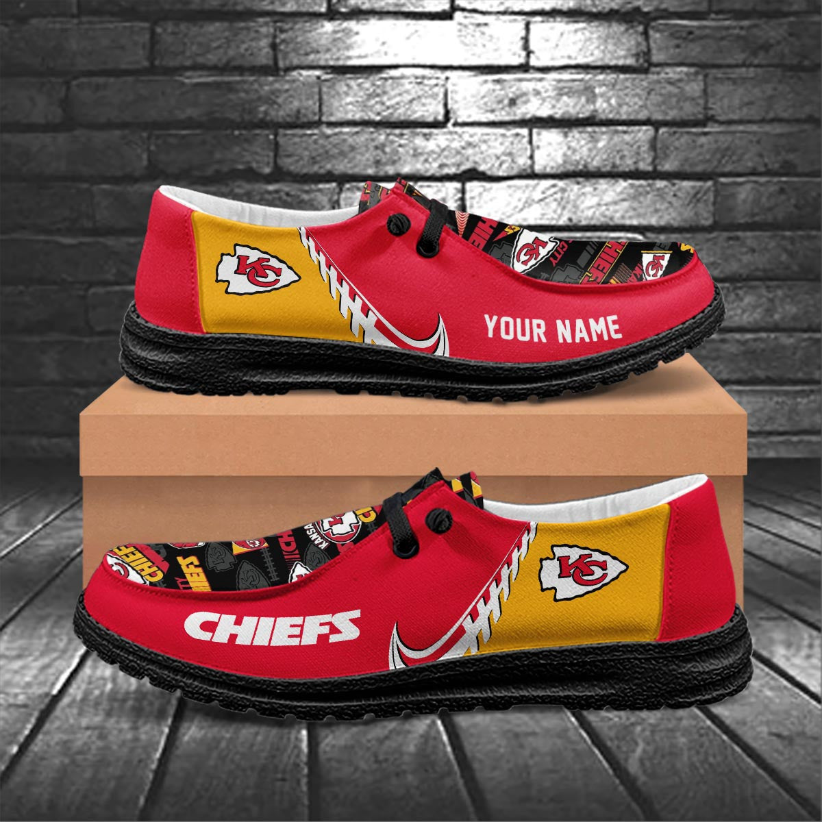 Healalio Kansas City Chiefs Lace Up Loafers 2026