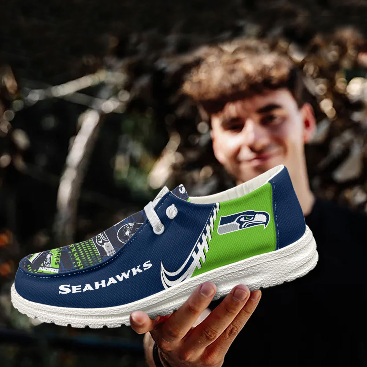 Healalio Seattle Seahawks Lace Up Loafers 2026
