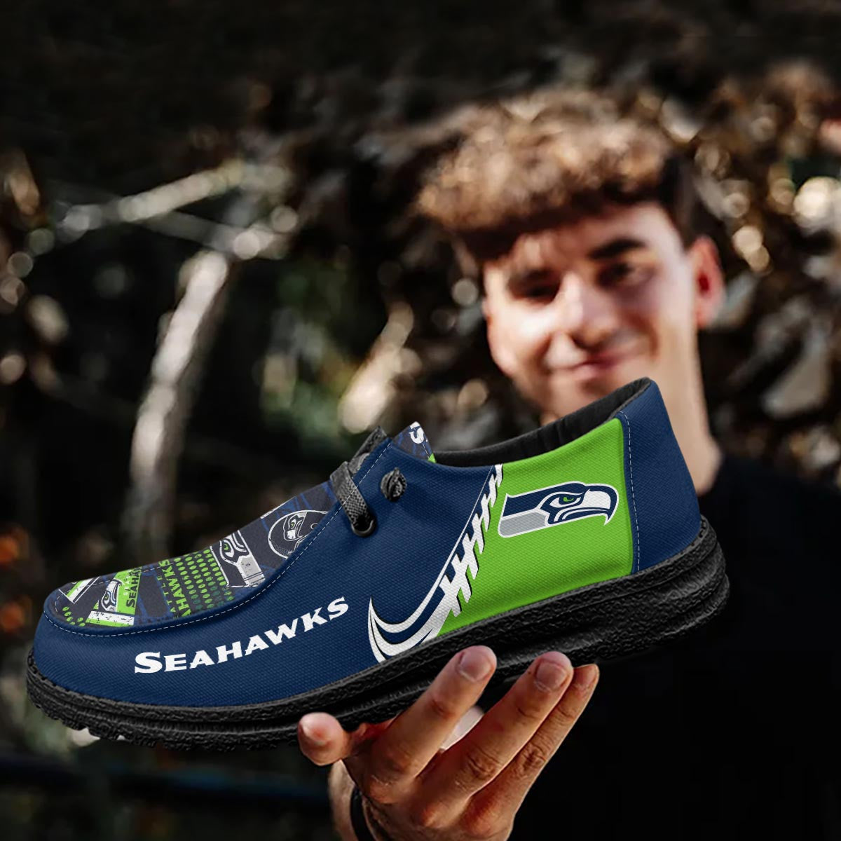 Healalio Seattle Seahawks Lace Up Loafers 2026