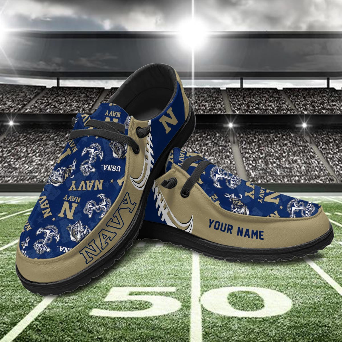 Navy Midshipmen Lace Up Loafers 2026