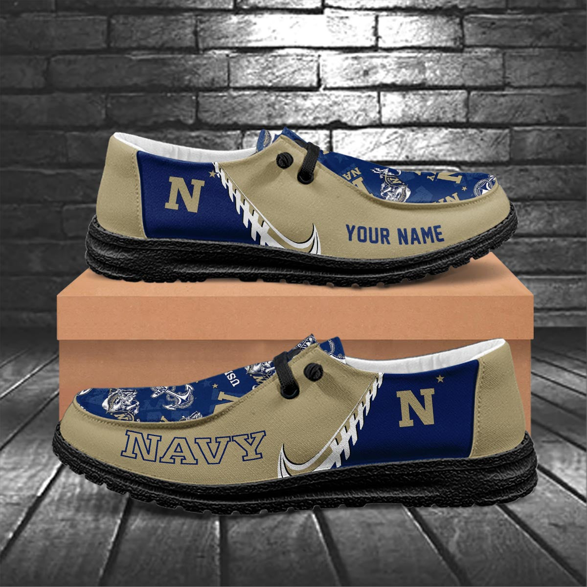 Navy Midshipmen Lace Up Loafers 2026