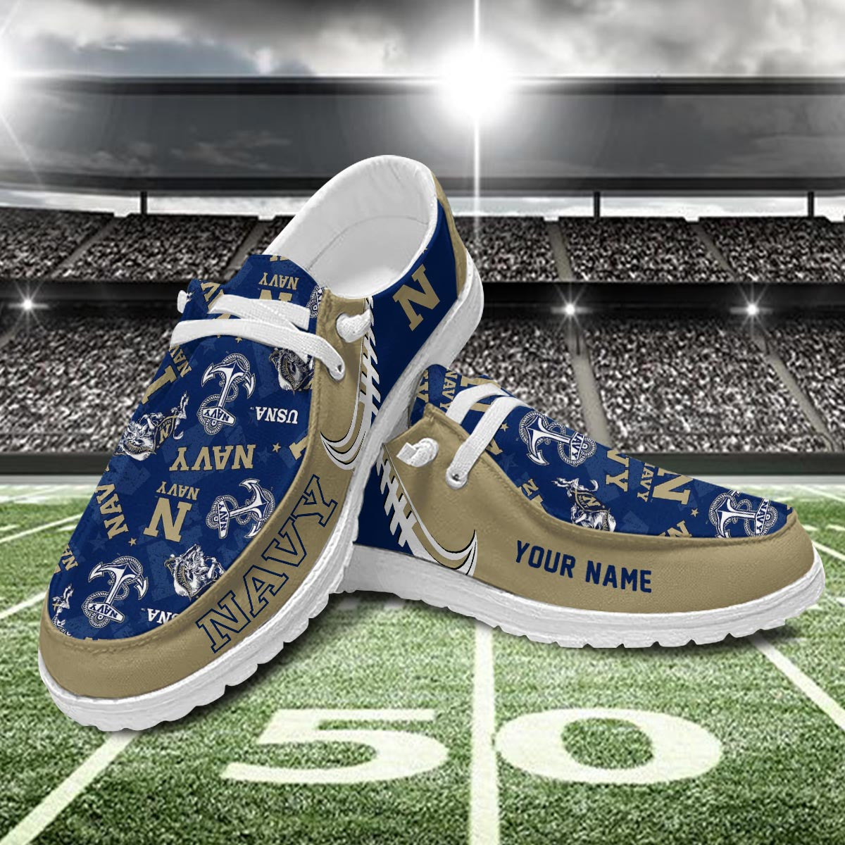 Navy Midshipmen Lace Up Loafers 2026