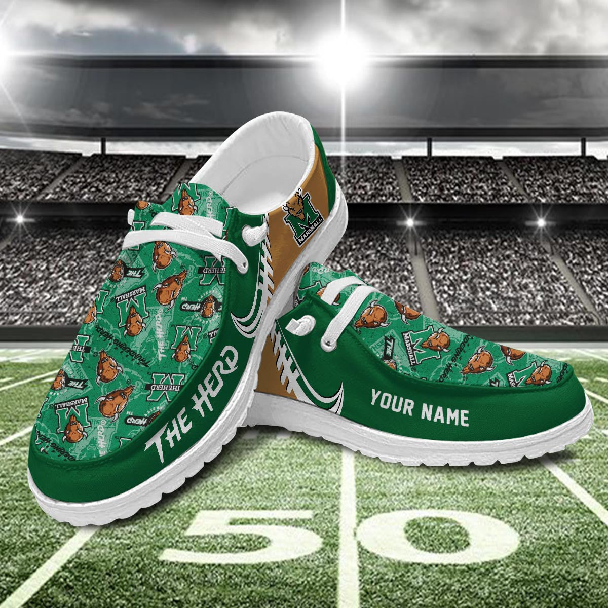 Marshall Thundering Herd Lace Up Loafers 2026