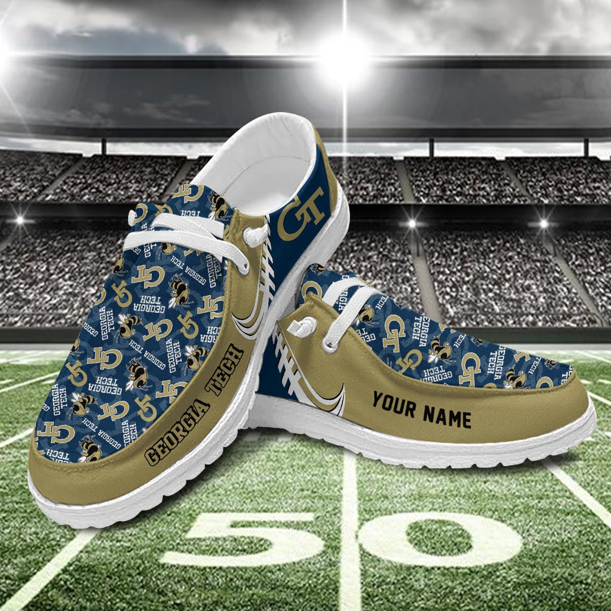 Georgia Tech Yellow Jackets Lace Up Loafers 2026