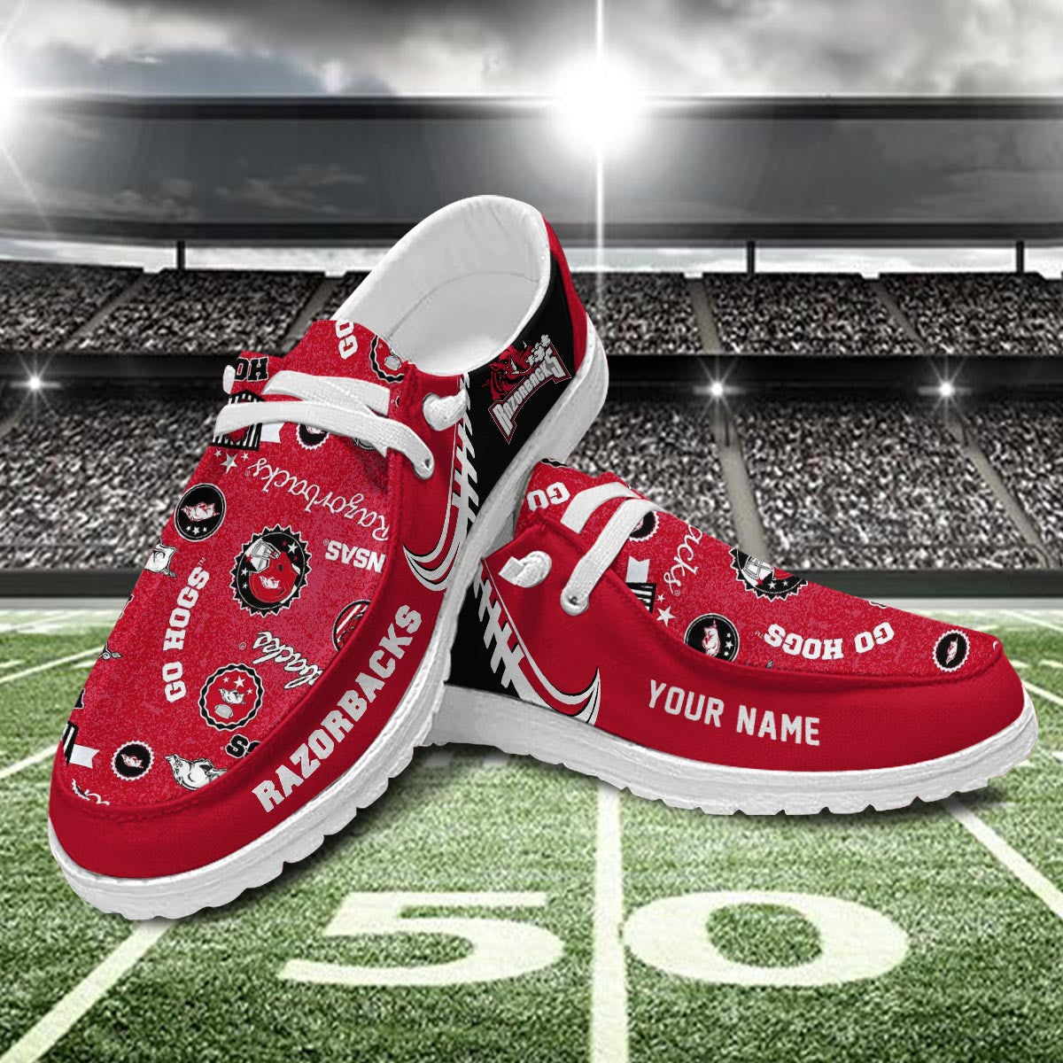 Arkansas Razorbacks Lace Up Loafers 2026
