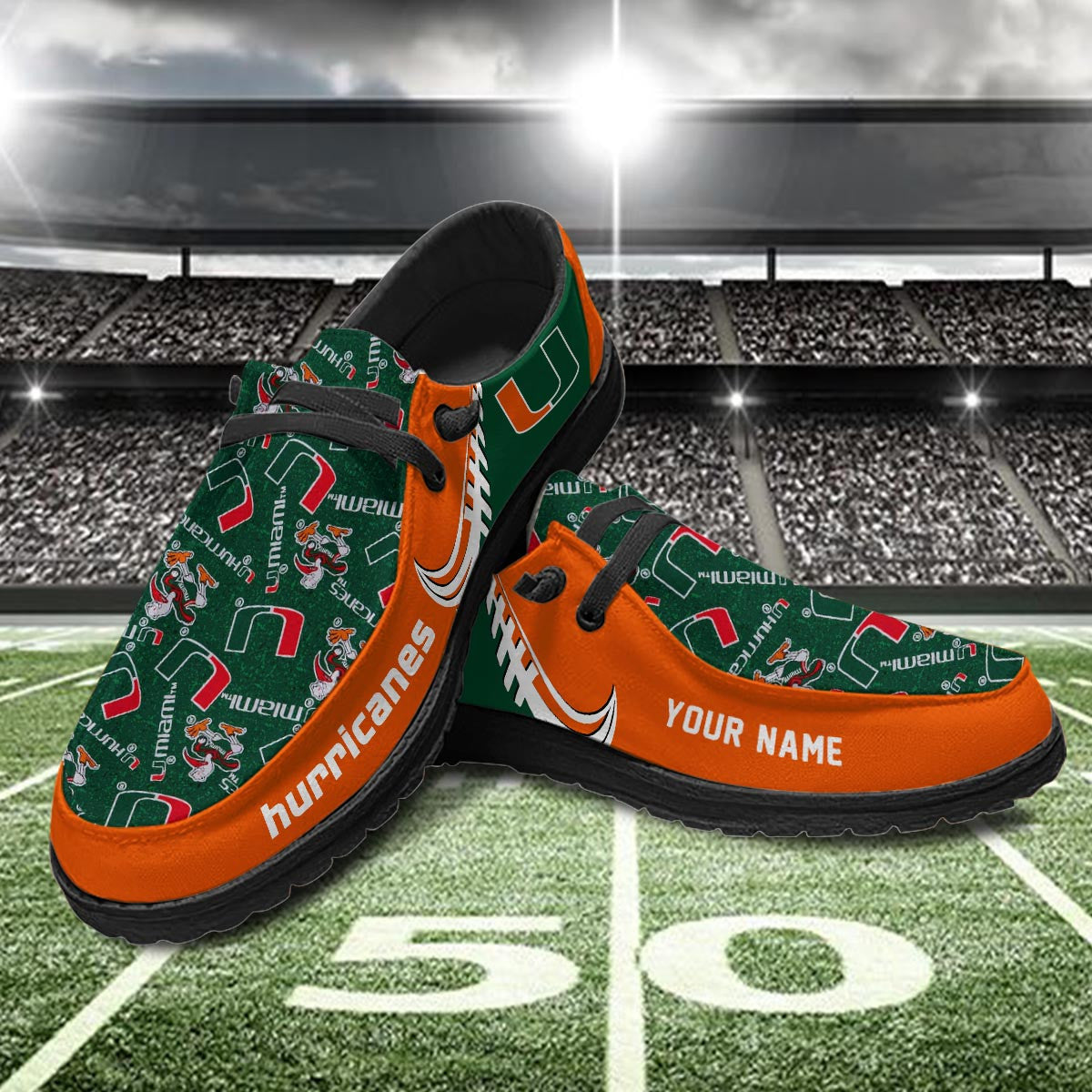 Miami Hurricanes Lace Up Loafers 2026