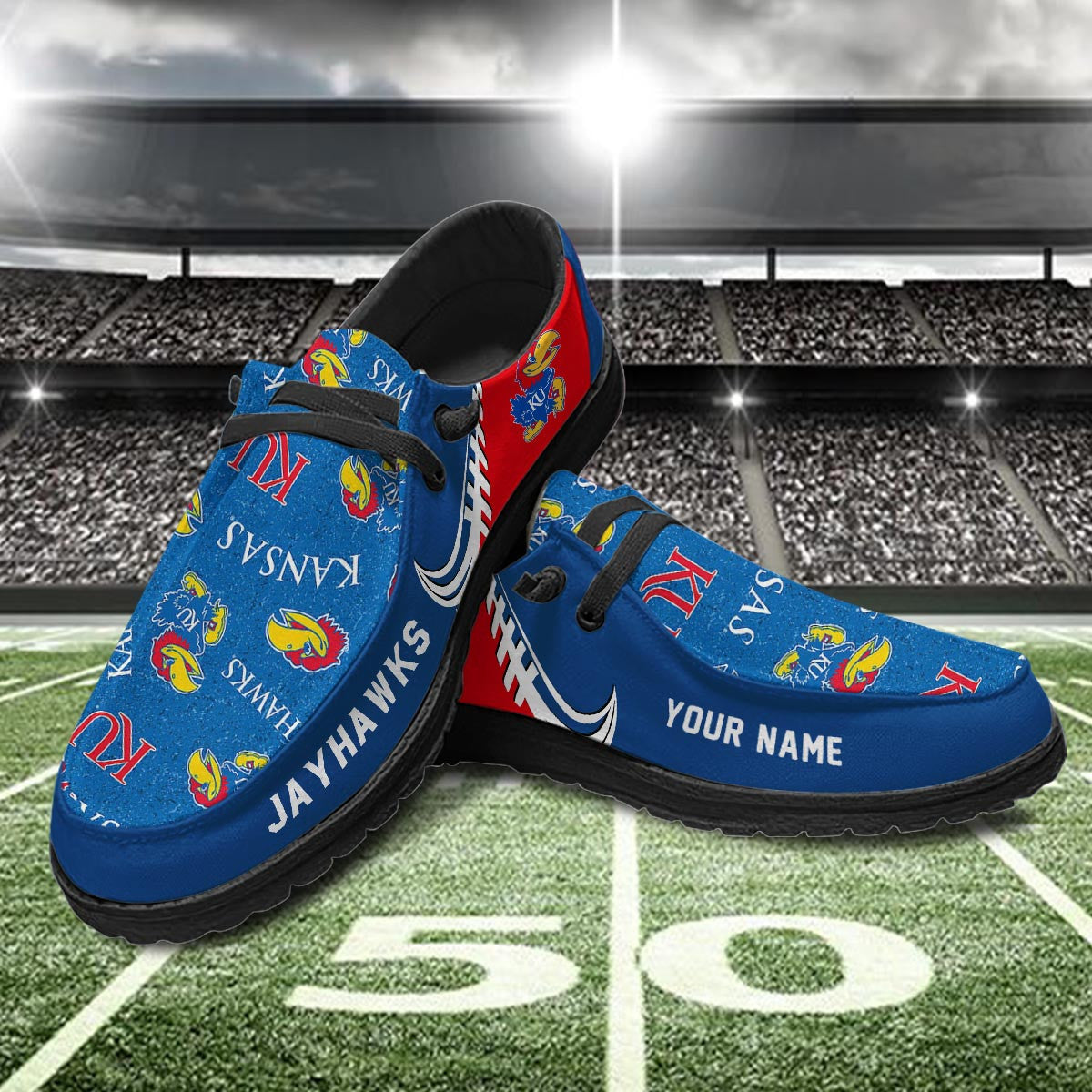 Kansas Jayhawks Lace Up Loafers 2026