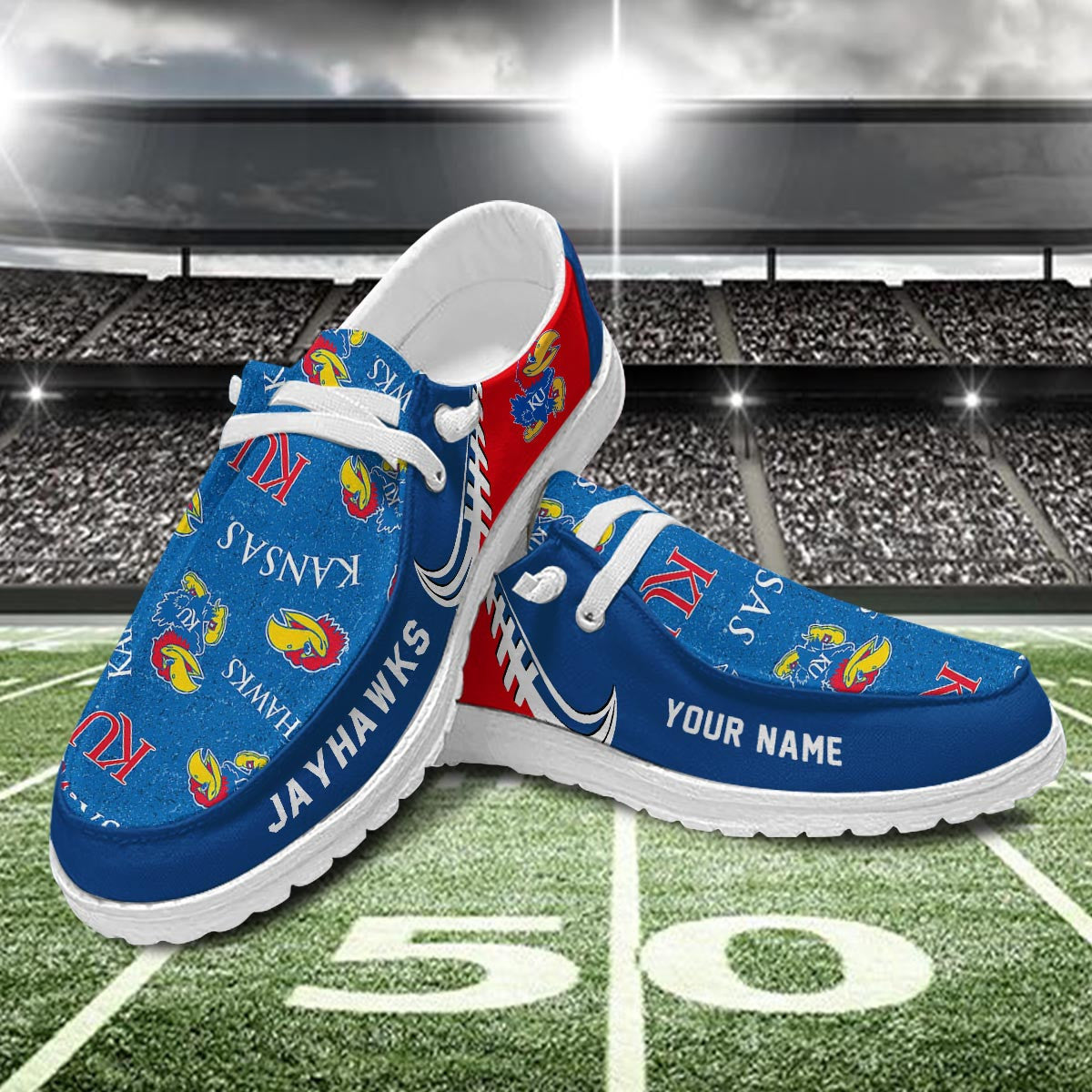 Kansas Jayhawks Lace Up Loafers 2026