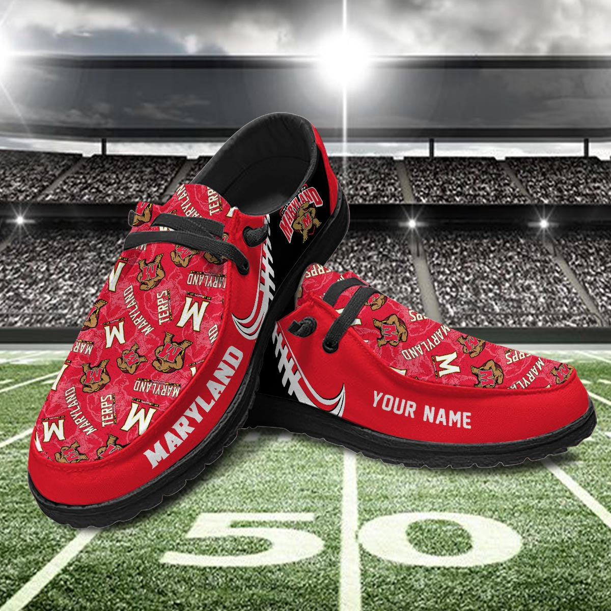 Maryland Terrapins Lace Up Loafers 2026