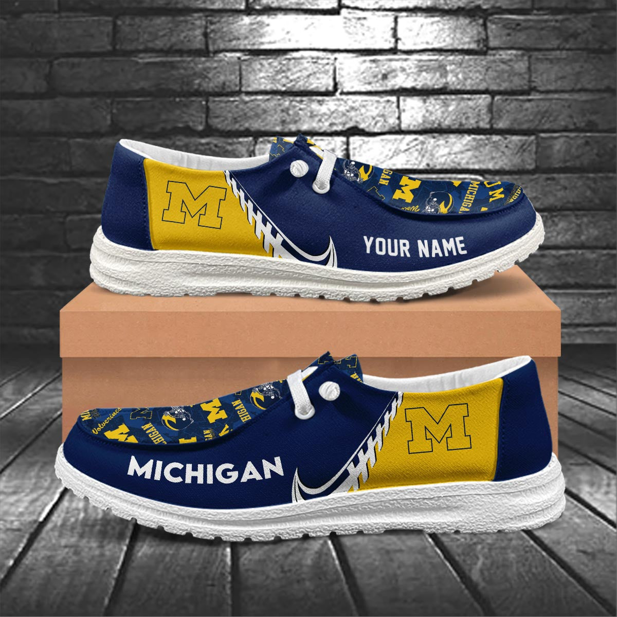 Michigan Wolverines Lace Up Loafers 2026