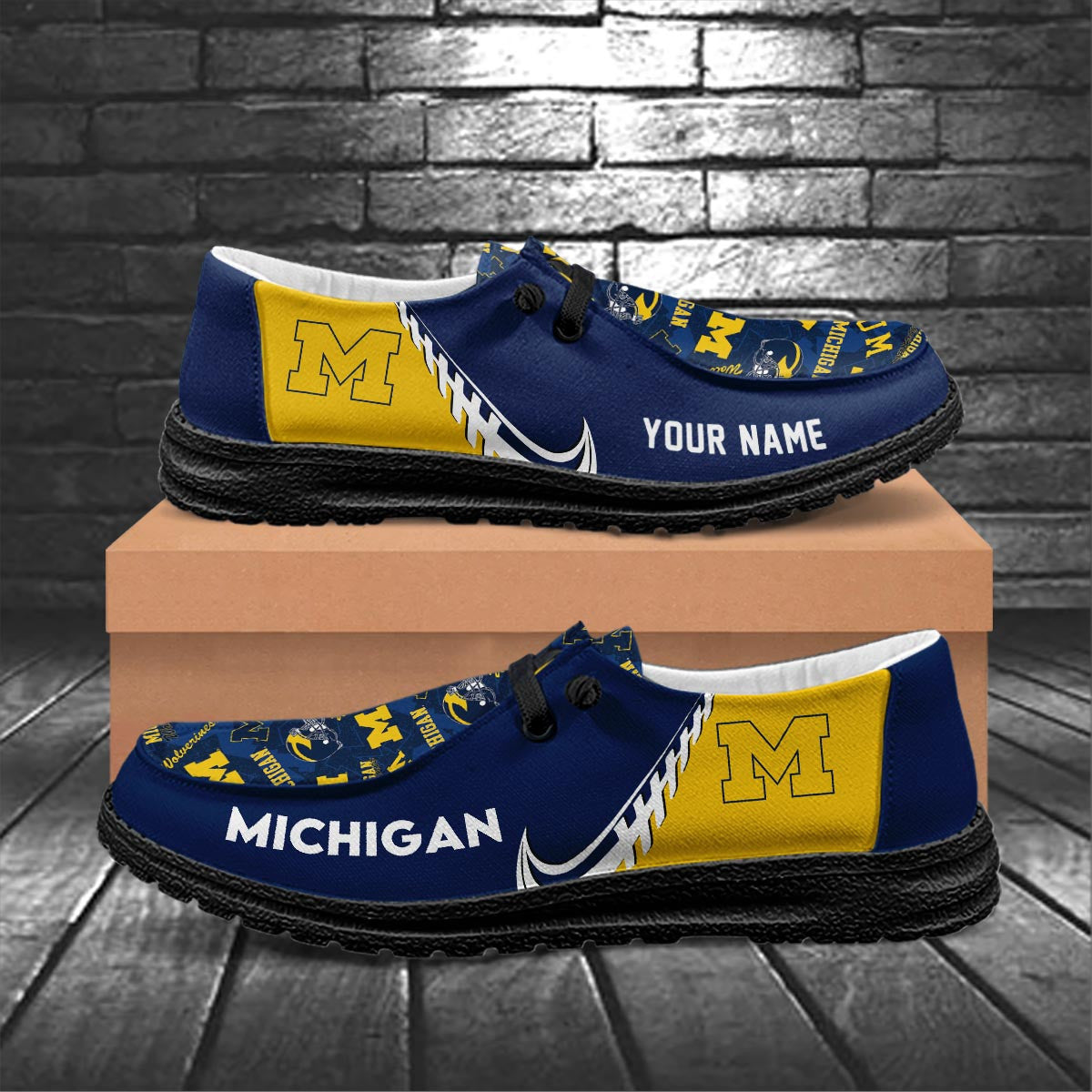 Michigan Wolverines Lace Up Loafers 2026