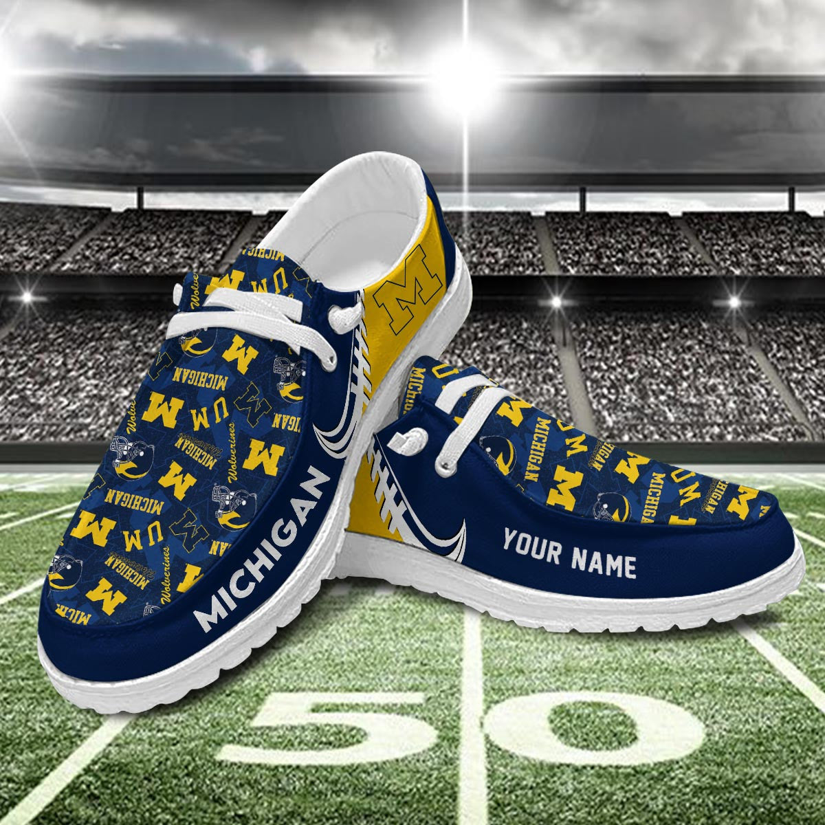 Michigan Wolverines Lace Up Loafers 2026
