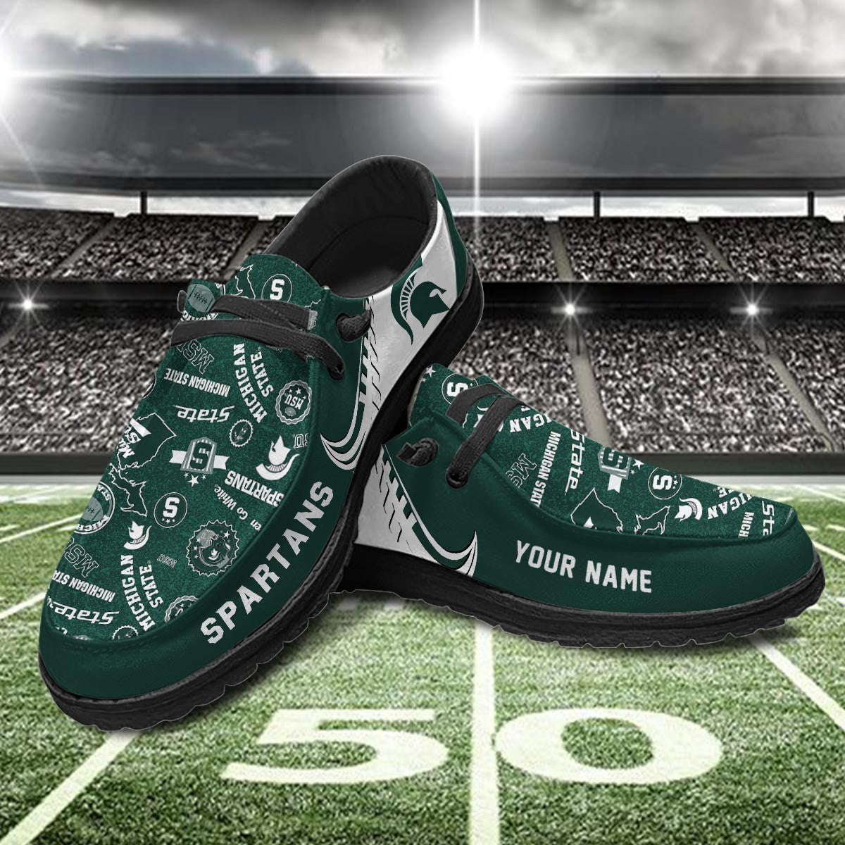 Michigan State Spartans Lace Up Loafers 2026