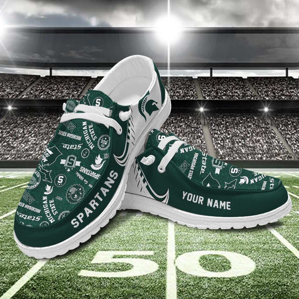 Michigan State Spartans Lace Up Loafers 2026