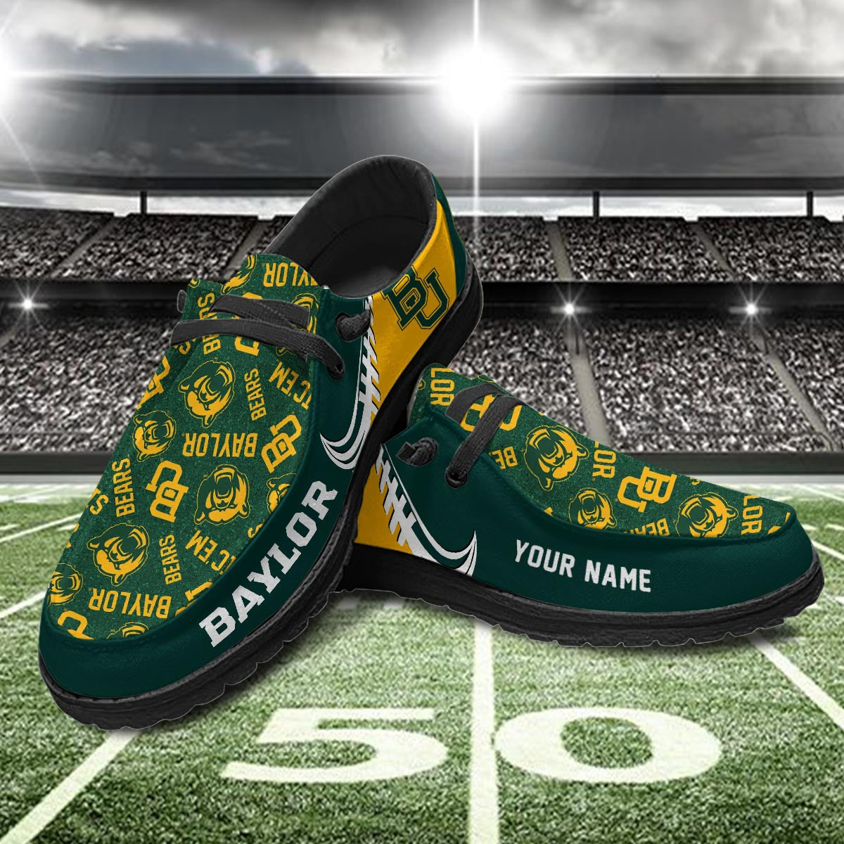 Baylor Bears Lace Up Loafers 2026