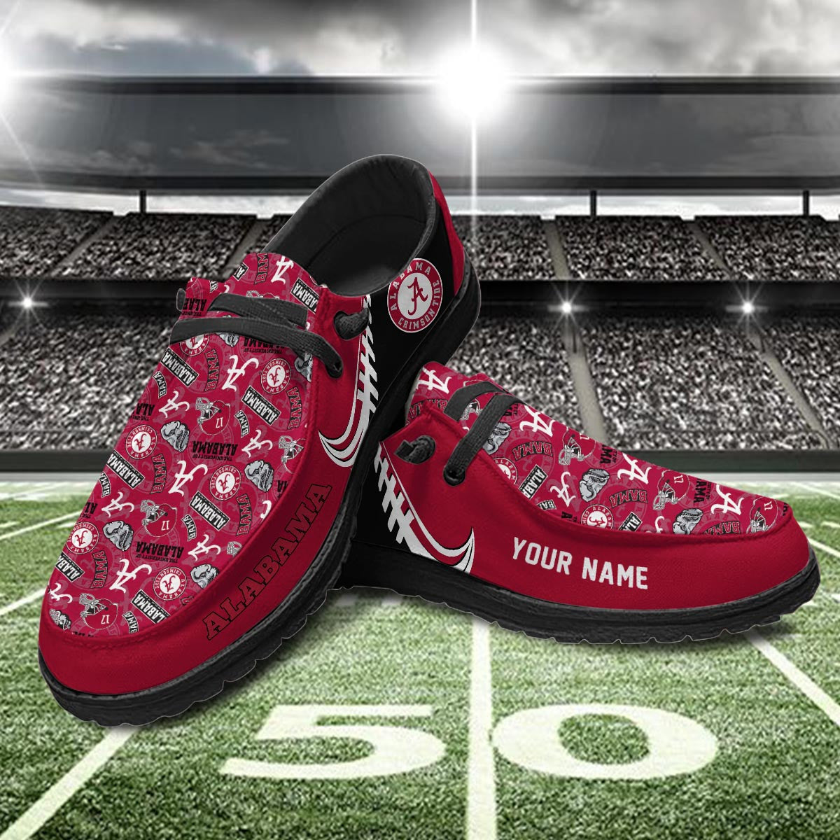 Alabama Crimson Tide Lace Up Loafers 2026