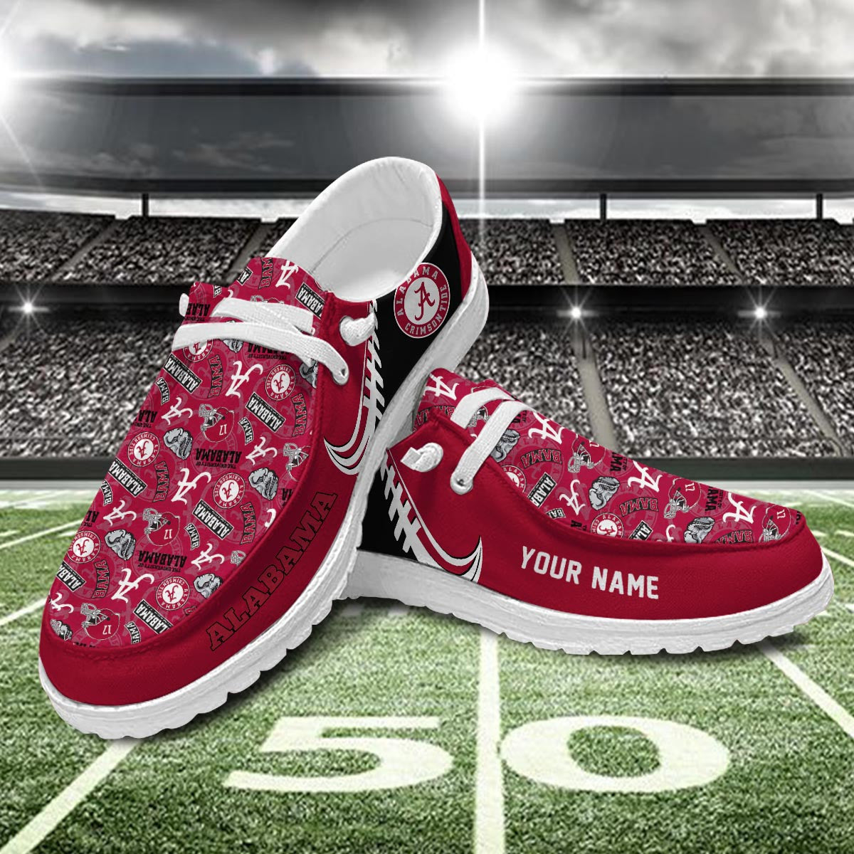 Alabama Crimson Tide Lace Up Loafers 2026