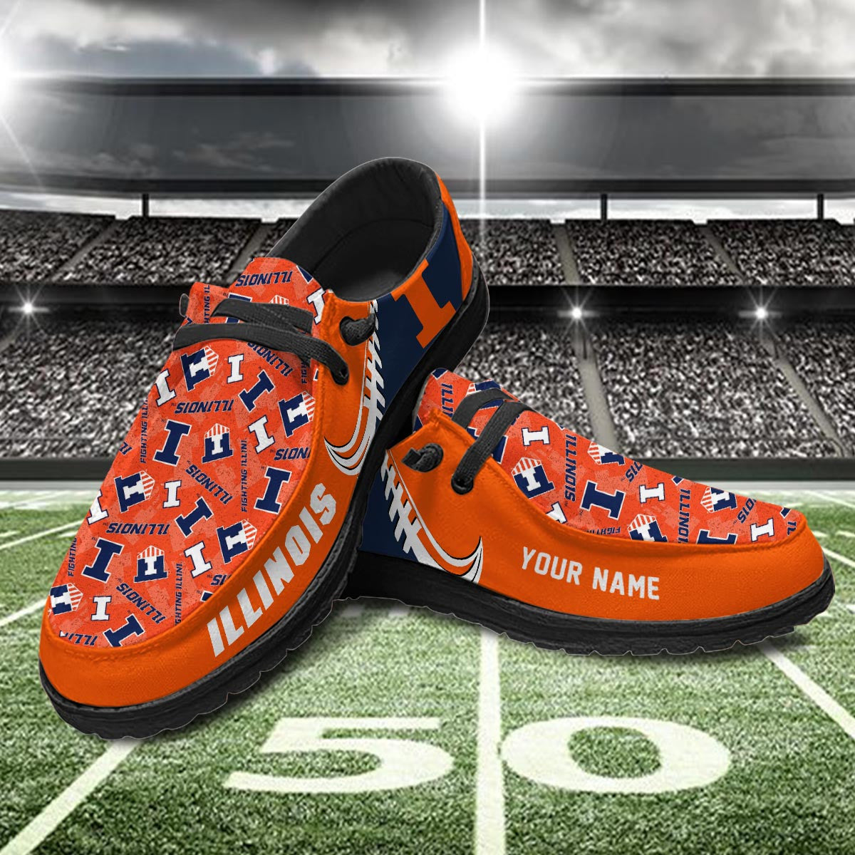 Illinois Fighting Illini Lace Up Loafers 2026