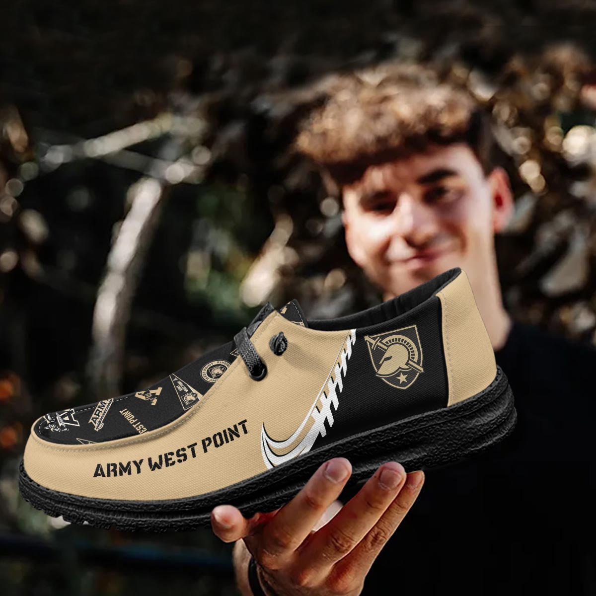 Army Black Knights Lace Up Loafers 2026