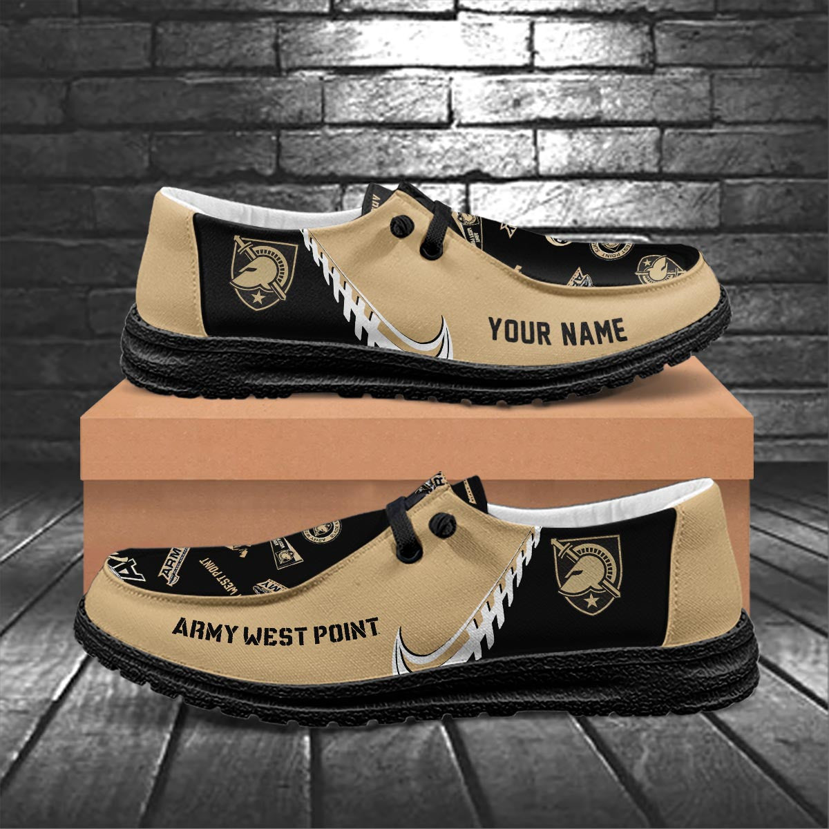 Army Black Knights Lace Up Loafers 2026