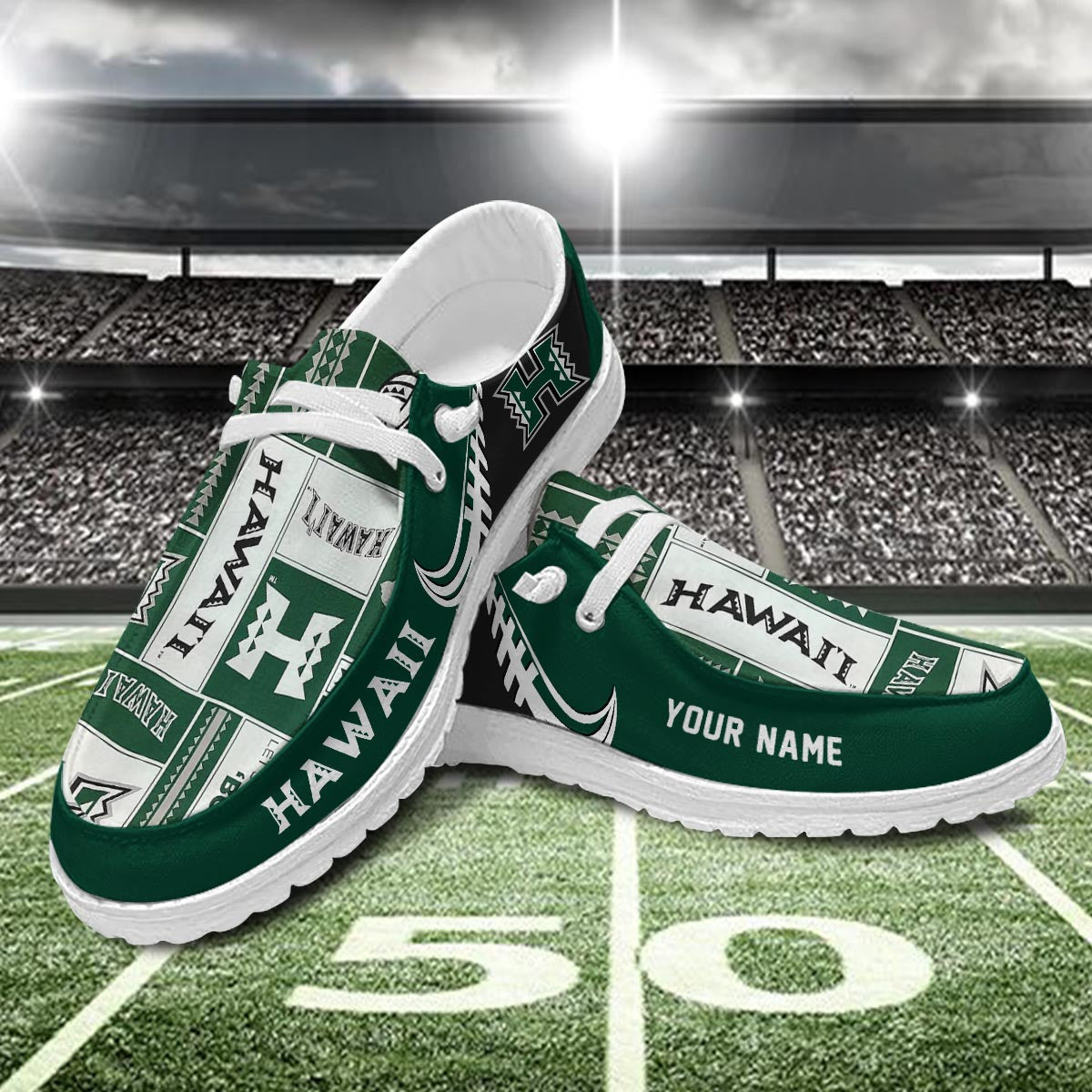 Hawaii Rainbow Warriors Lace Up Loafers 2026