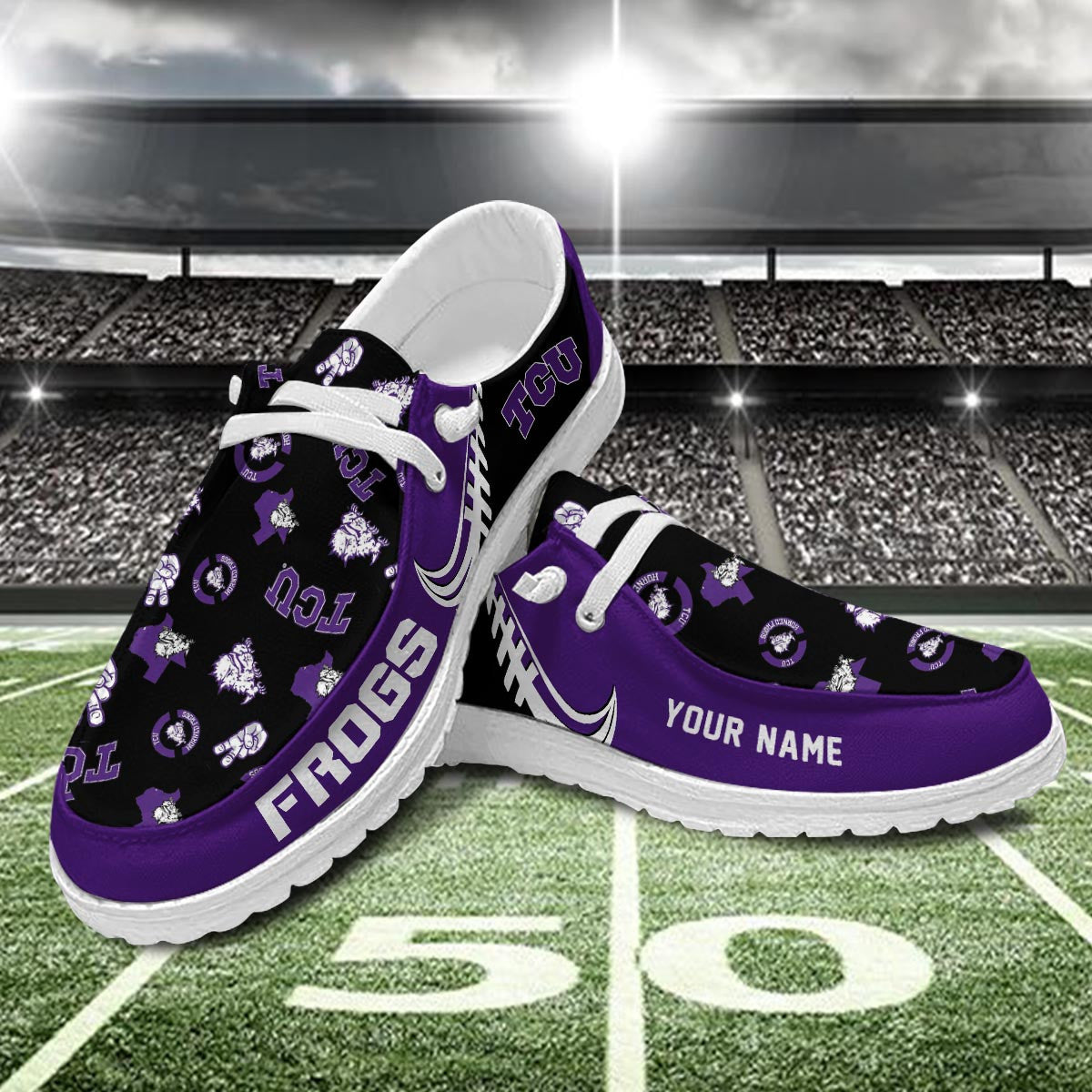 TCU Horned Frogs Lace Up Loafers 2026