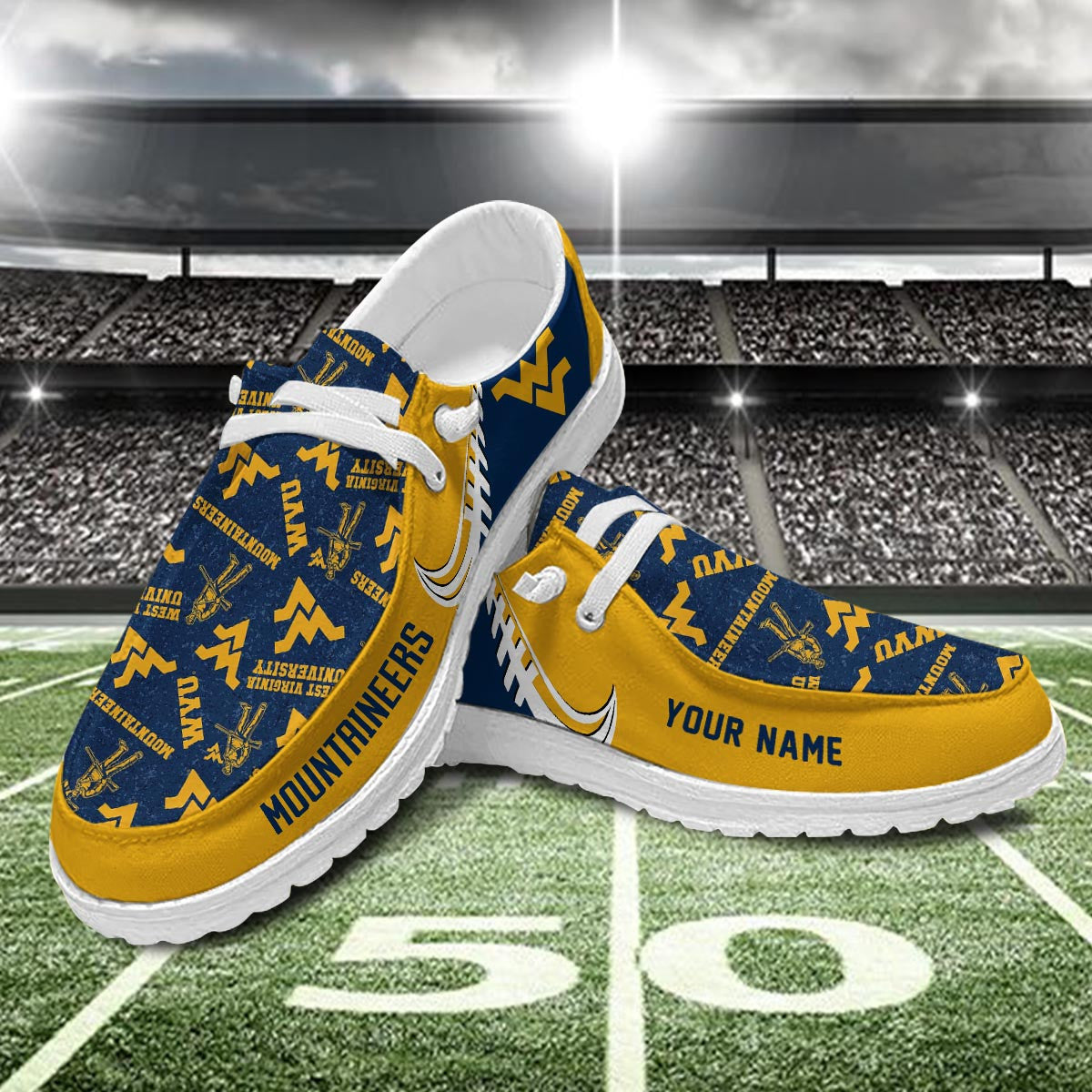 West Virginia Mountaineers Lace Up Loafers 2026