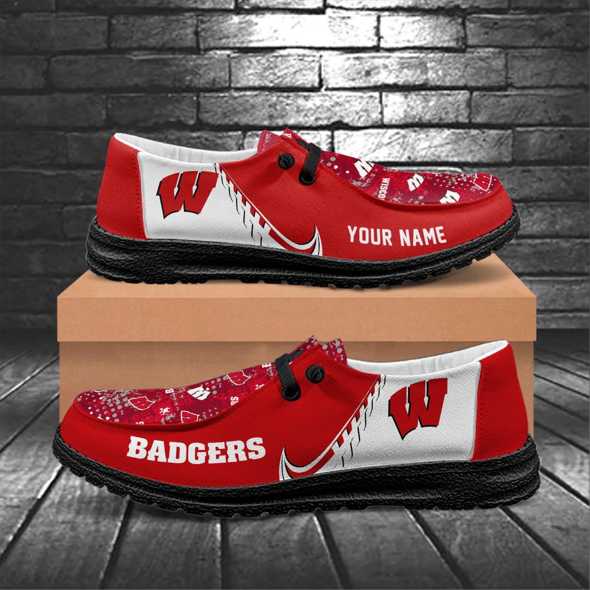 Wisconsin Badgers Lace Up Loafers 2026