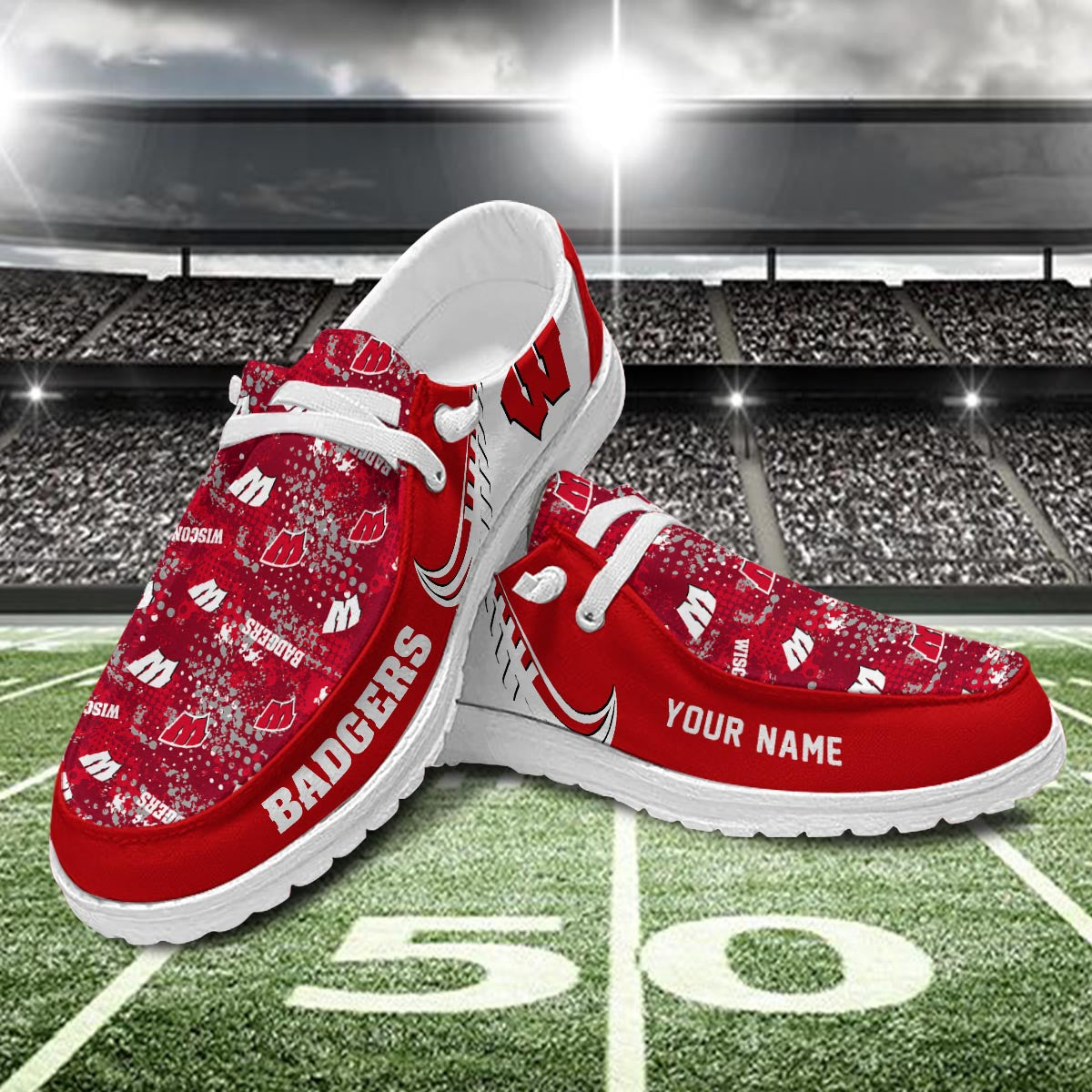 Wisconsin Badgers Lace Up Loafers 2026