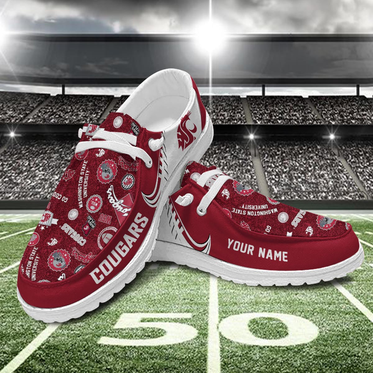 Washington State Cougars Lace Up Loafers 2026