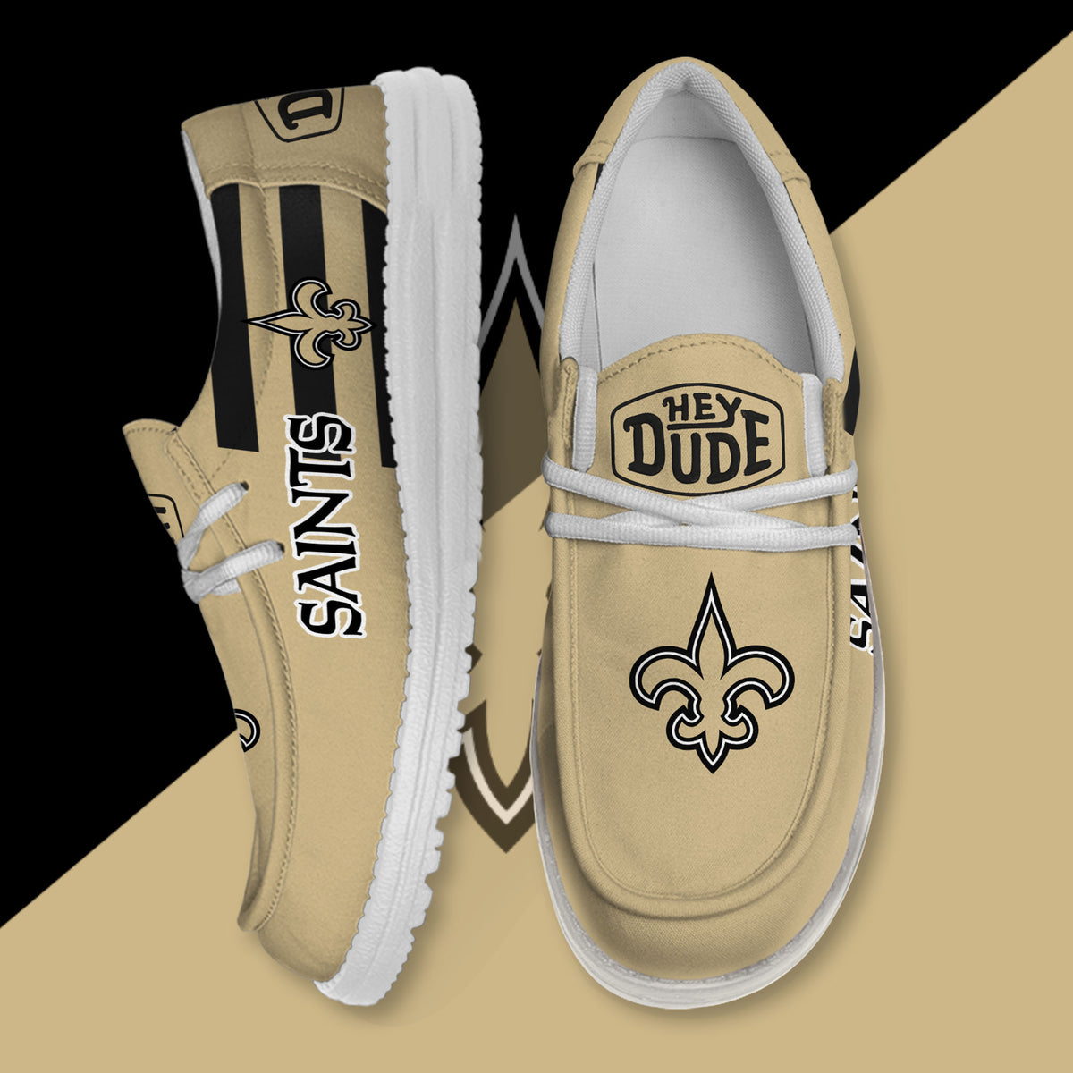 New Orleans Saints Lace Up Loafers 2026