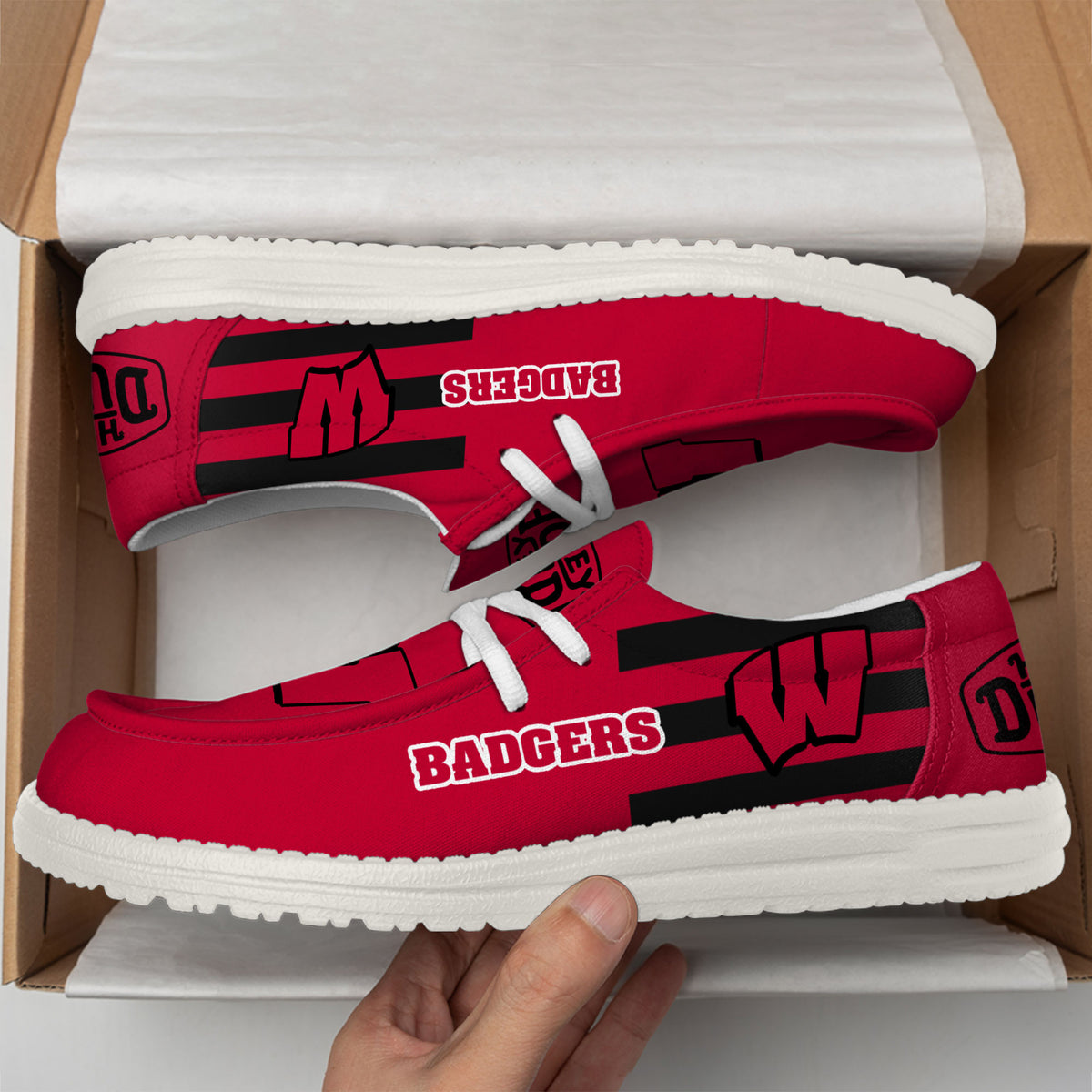 Wisconsin Badgers Lace Up Loafers 2026