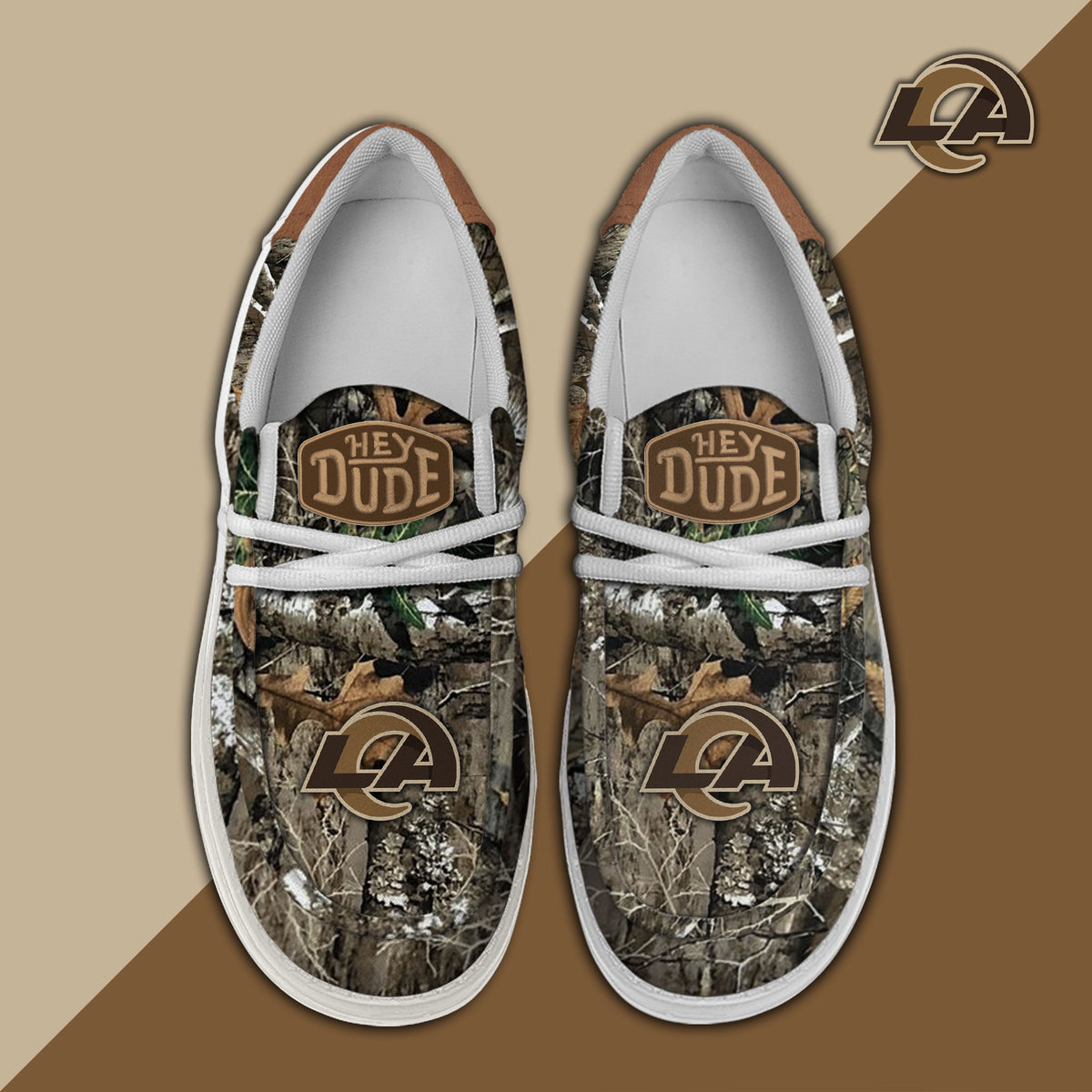 Healalio Los Angeles Rams Lace Up Loafers 2026