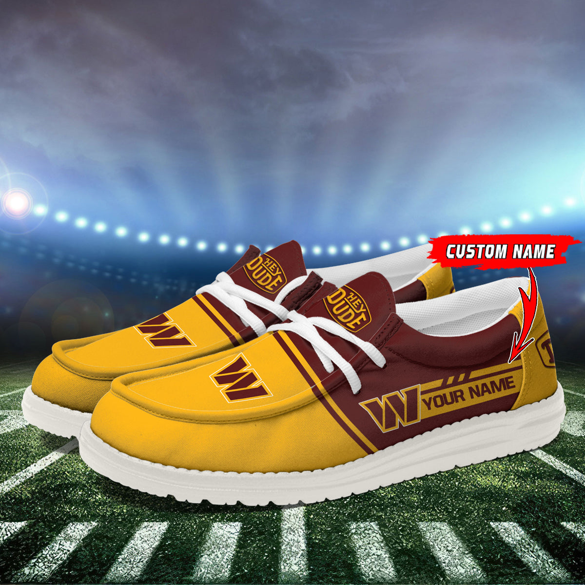 Healalio Washington Commanders Lace Up Loafers 2026