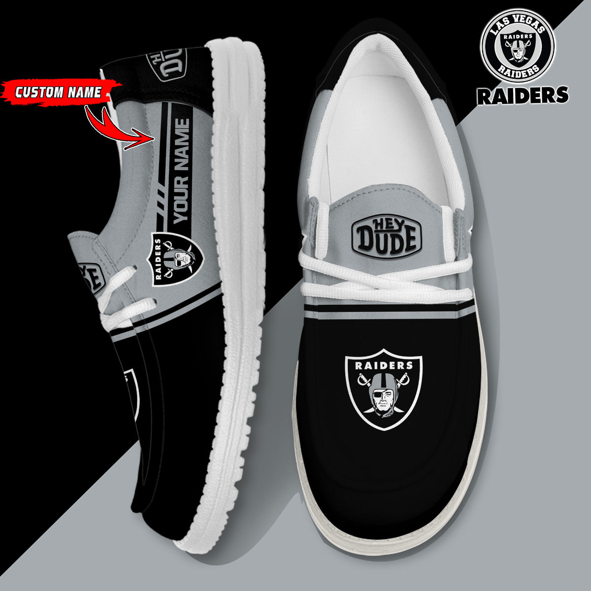 Healalio Las Vegas Raiders Lace Up Loafers 2026